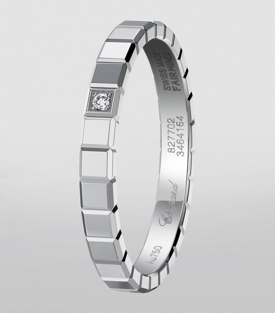 White Gold and Diamond Ice Cube Ring 18K WHITE GOLD Image 3