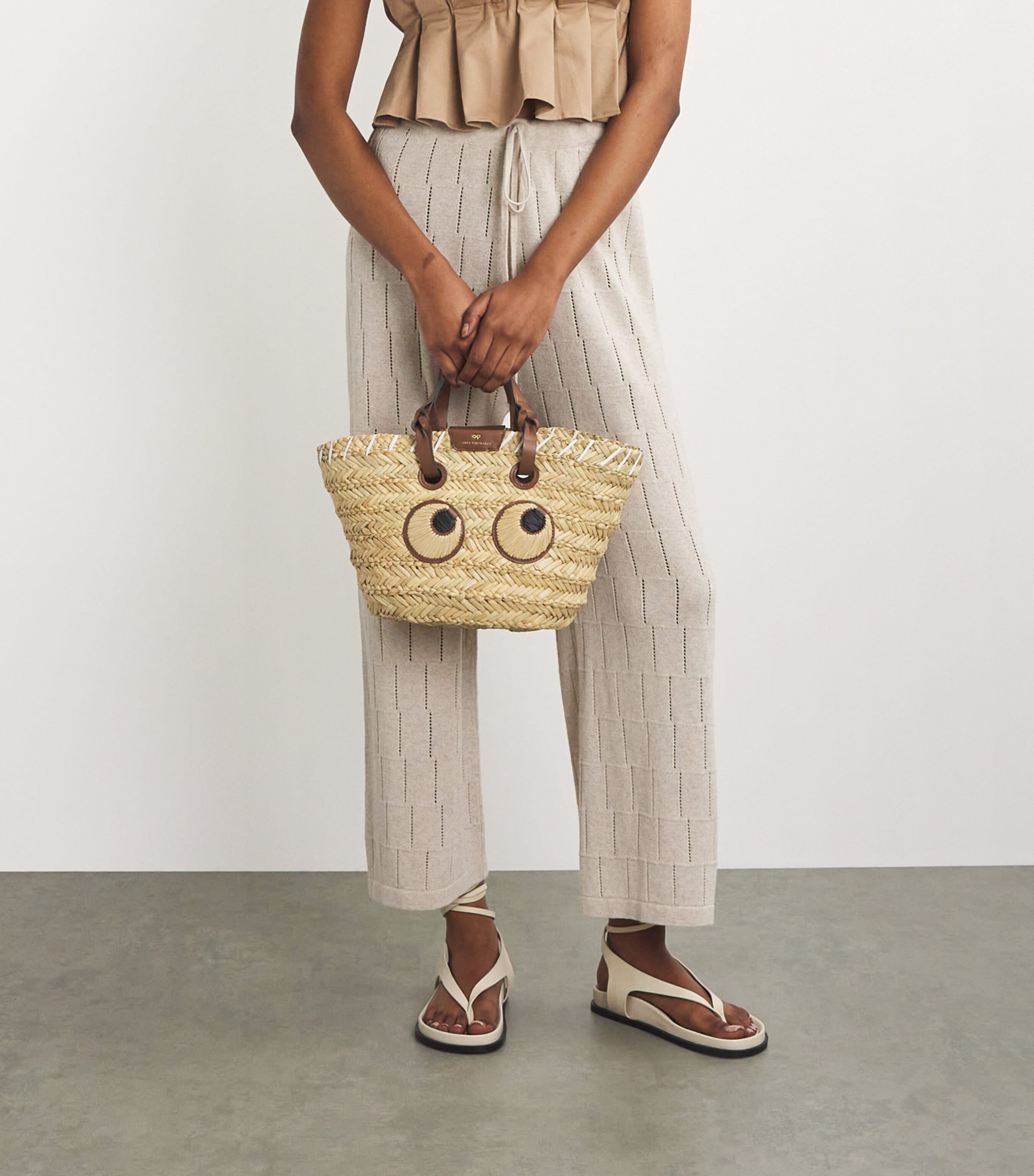 Anya Hindmarch Small Paper Eyes Basket Bag | Harrods AE