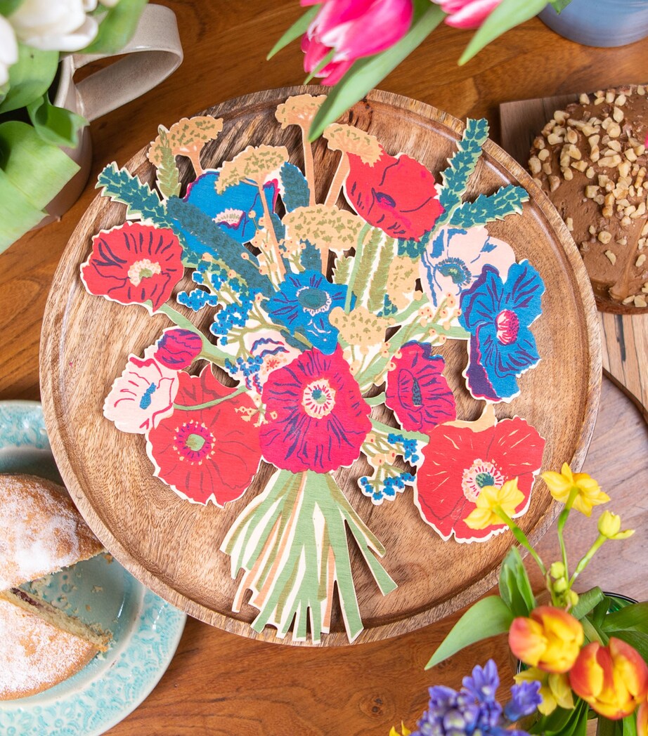 East End Press Poppy Bouquet Decorative Wreath Mixed Image 10