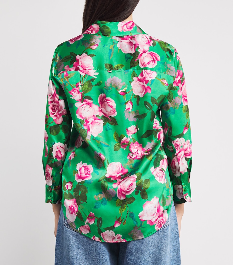 Silk Floral Dani Blouse GSFR-GRN MLT SNT RS Image 4