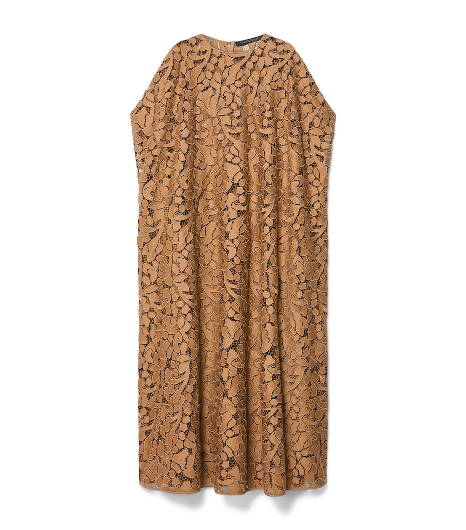 Marina Rinaldi Womens Macramé Lace Maxi Dress Camel Image 1