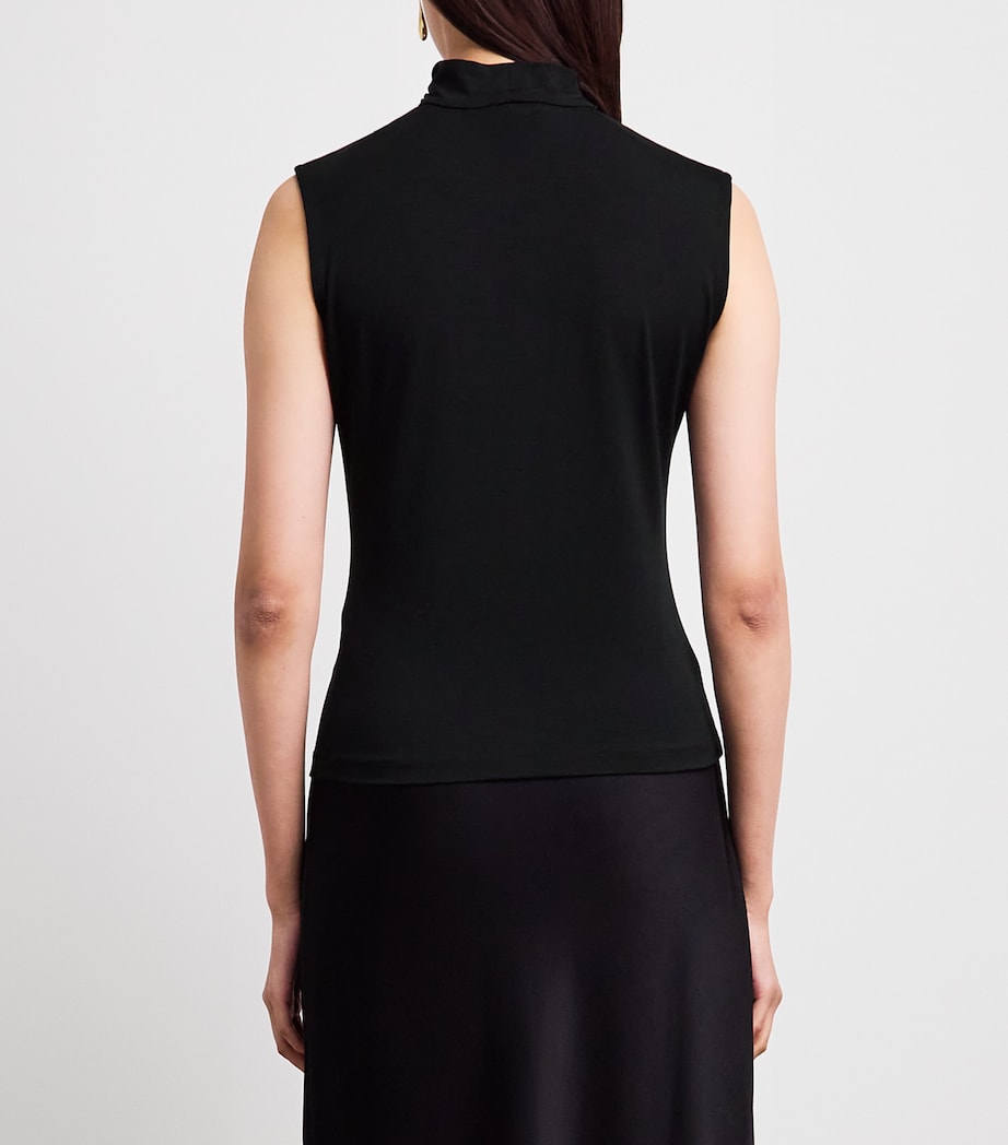 ME+EM Womens Sleeveless Draped Top Black Image 5