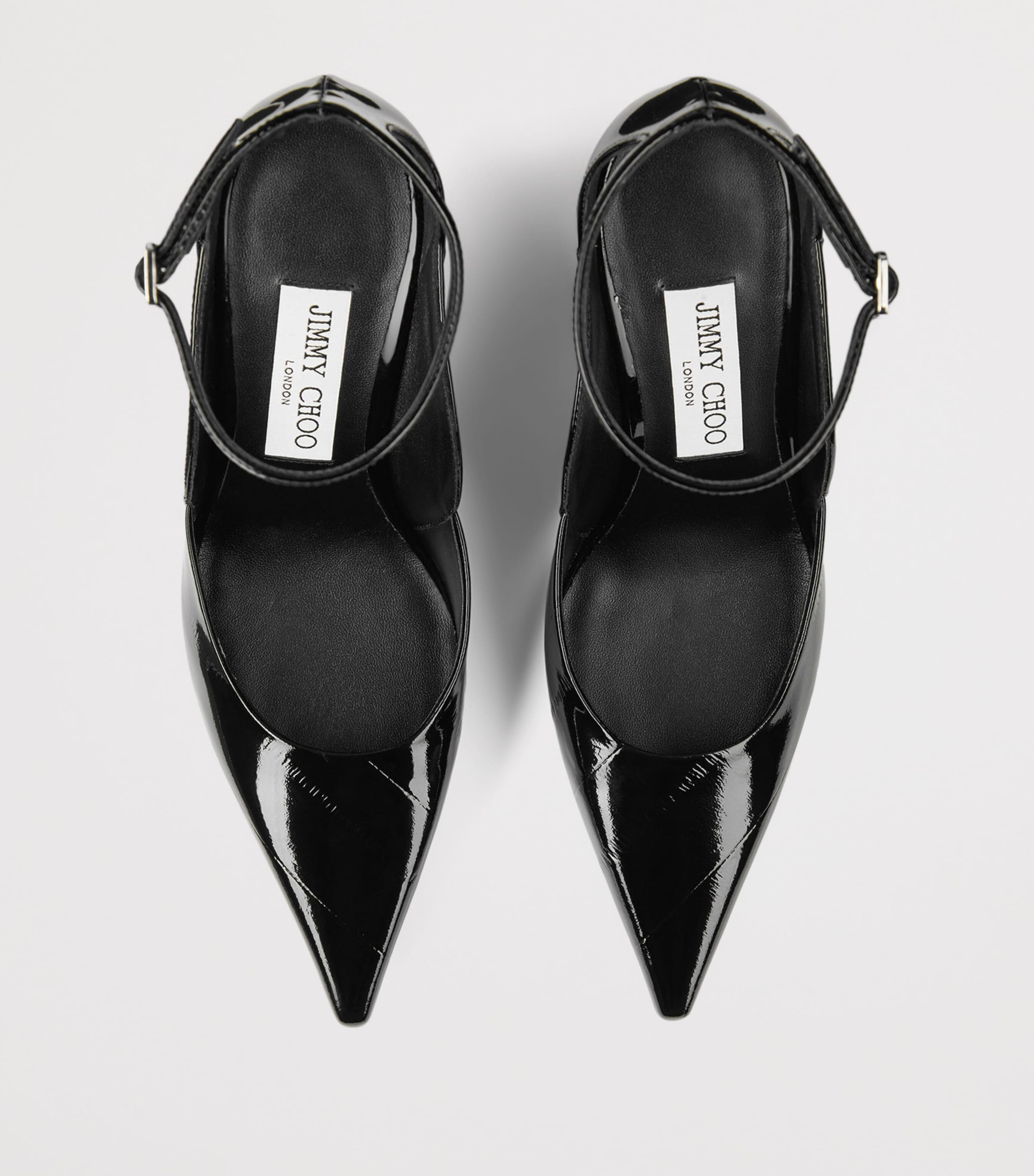 Jimmy Choo Quinci 95 Patent Leather Pumps Black Image 4