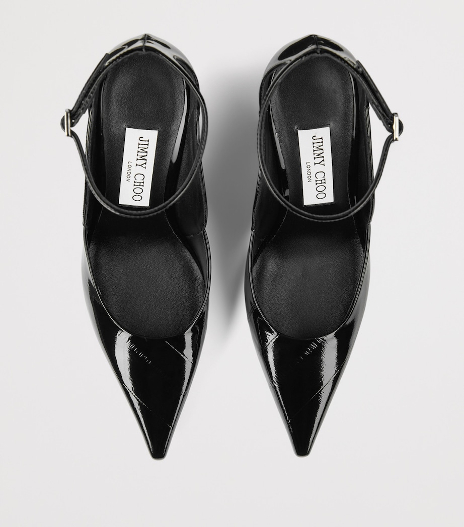 Jimmy Choo Quinci 95 Patent Leather Pumps Black Image 4