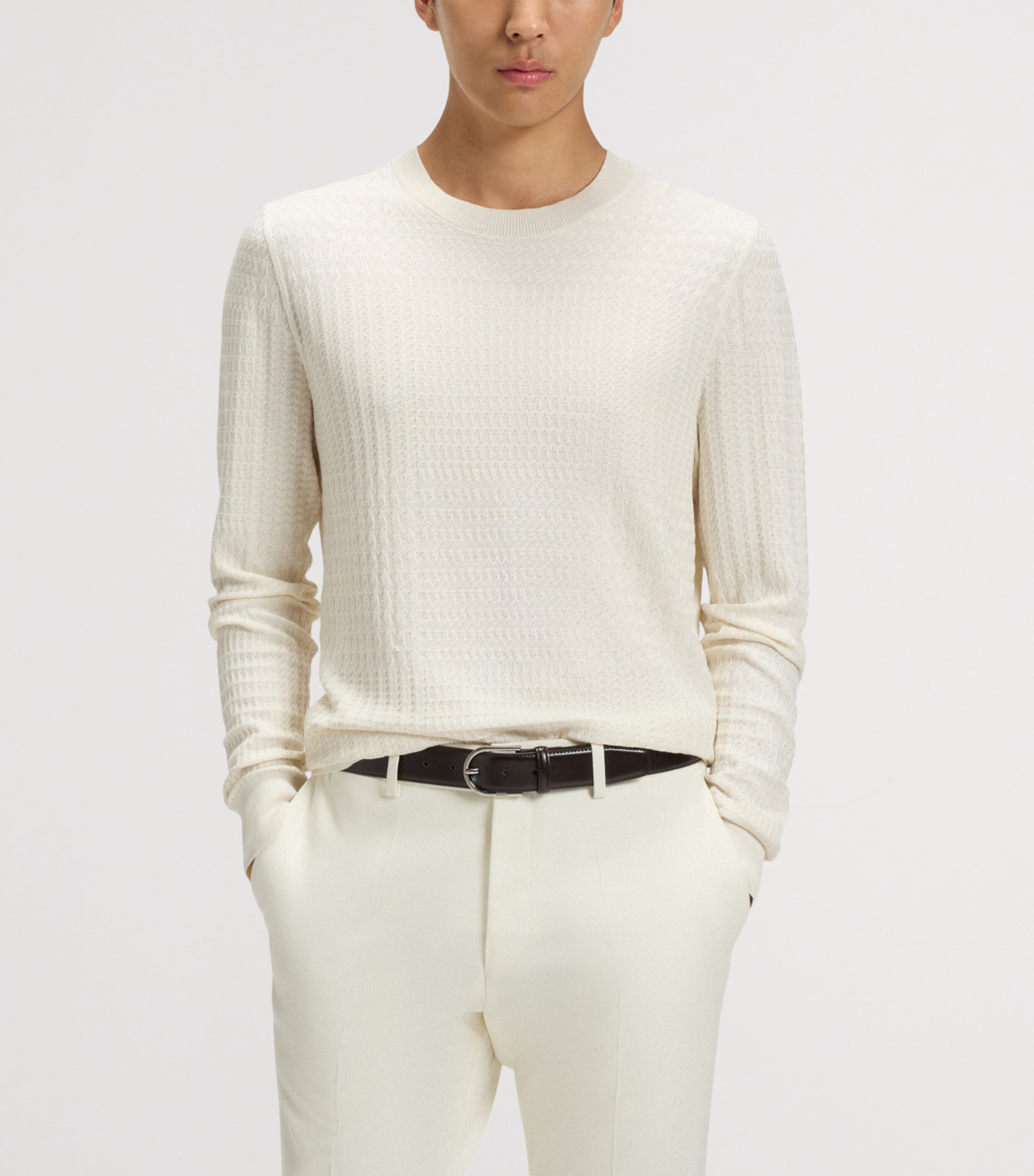 Silk Check Sweater 118 Image 4