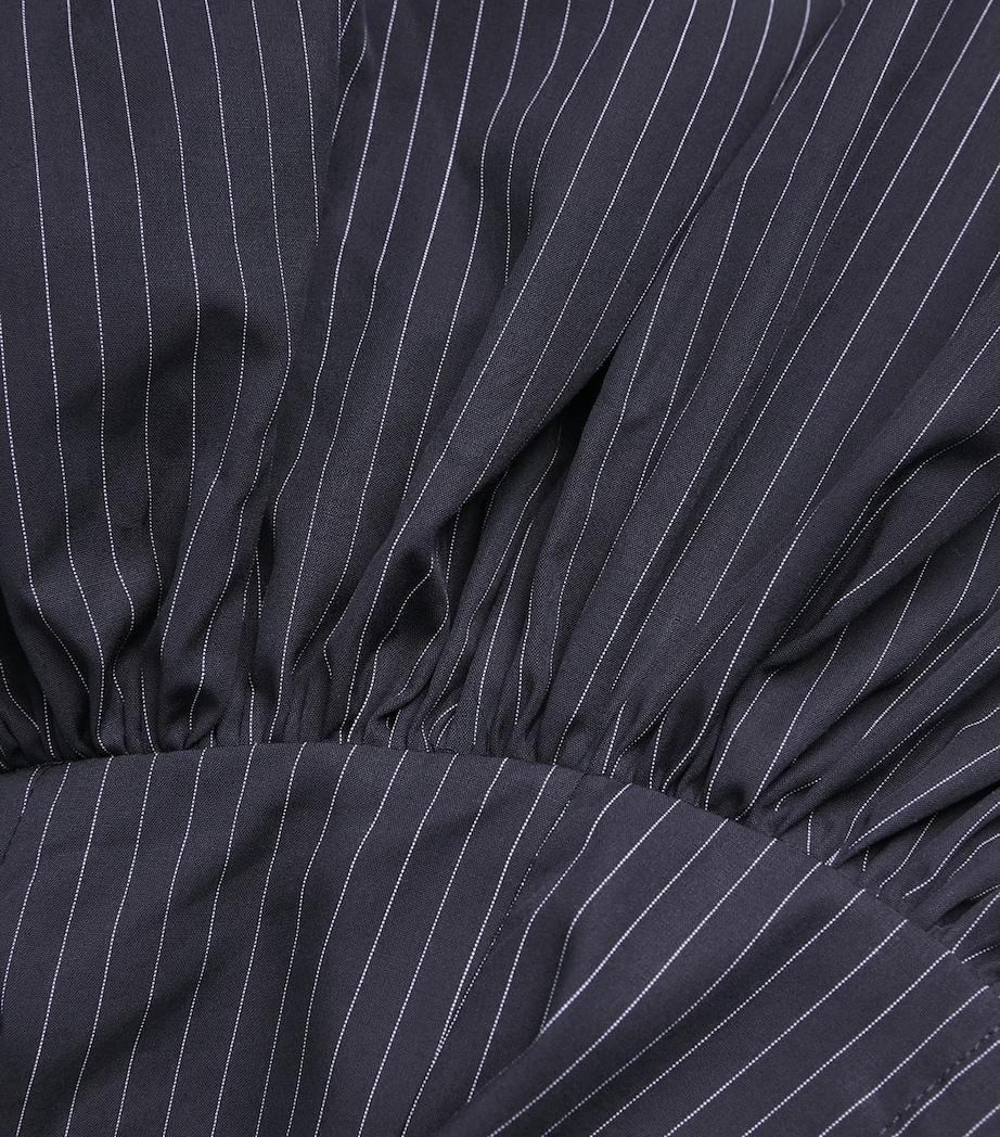 Palmer//Harding Womens Cotton Stripe Resilient Maxi Shirt Dress Nav Nvy Cttn Pn Strp Image 6