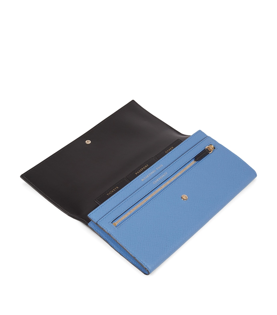 Leather Marshall Travel Wallet NILE BLUE Image 2