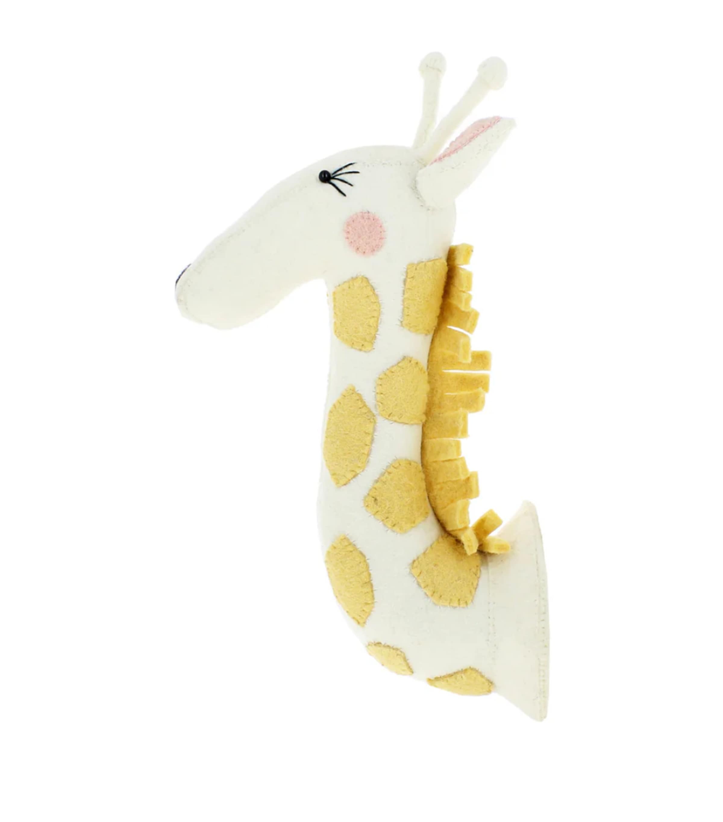 Large Noah's Ark Giraffe Head Decoration (65cm) WHITE Image 4