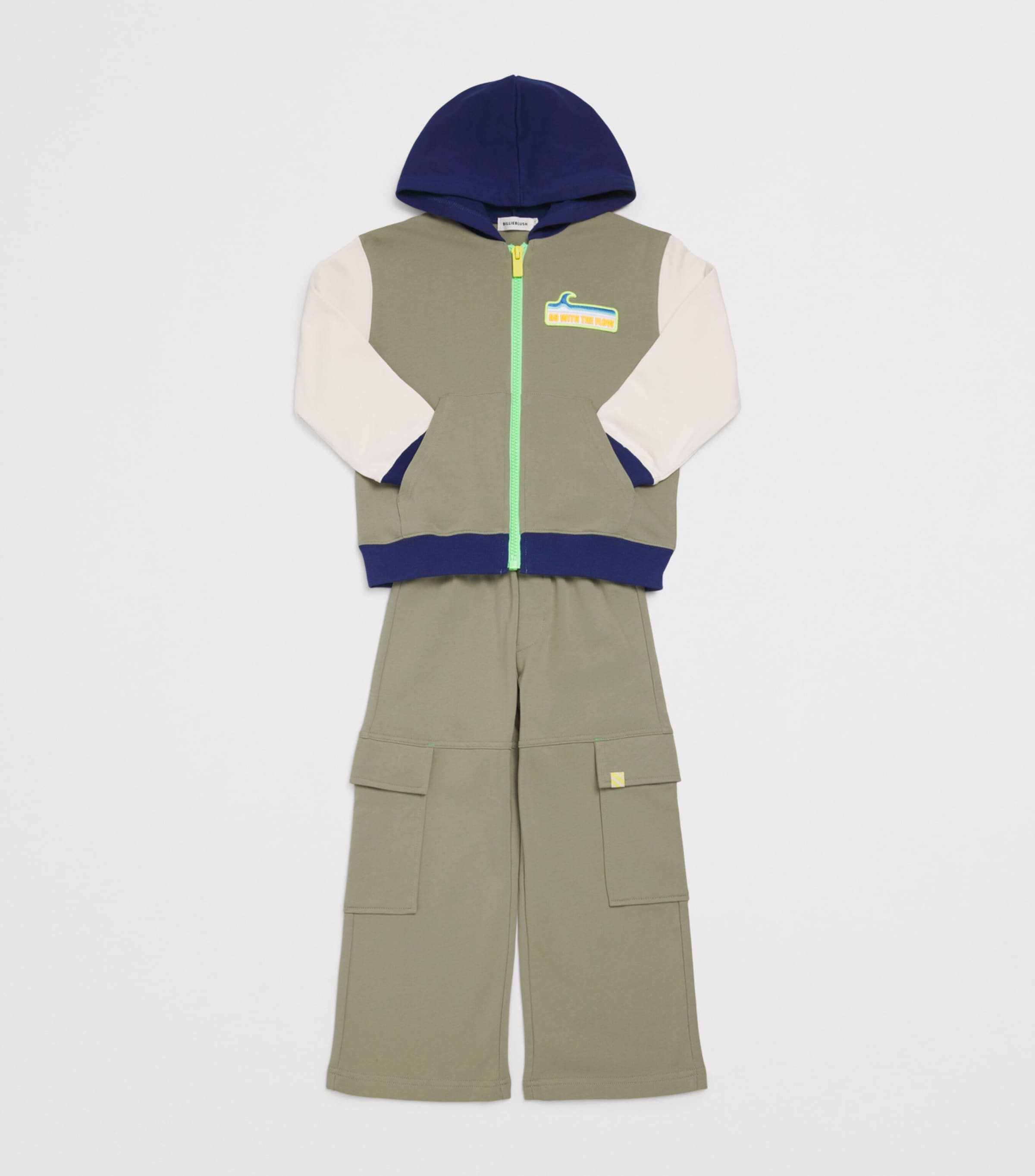 Cotton Cargo Sweatpants (4-10 Years) 602LIME Image 3