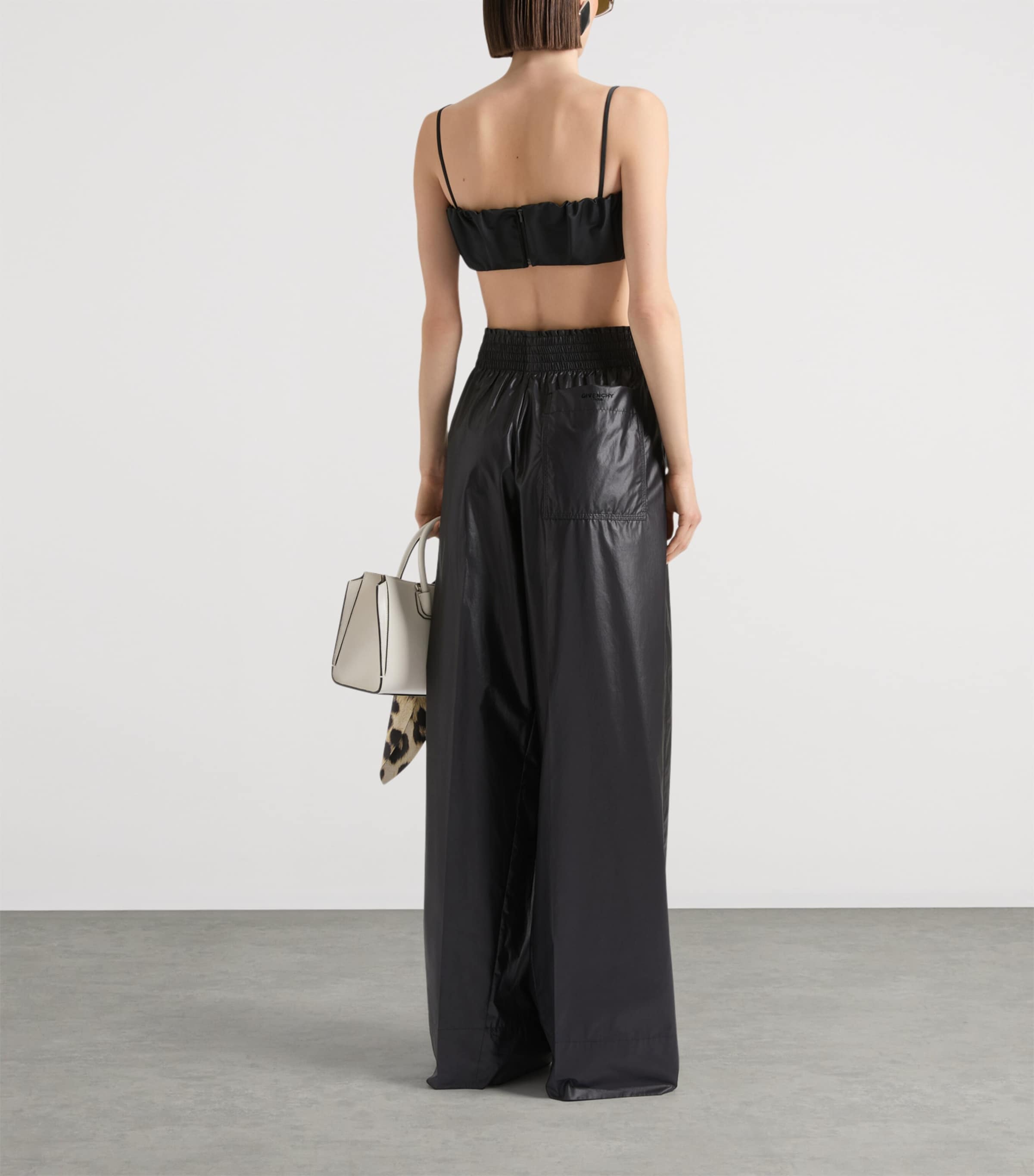 Givenchy Womens Satin Bow Bra Crop Top Image 3