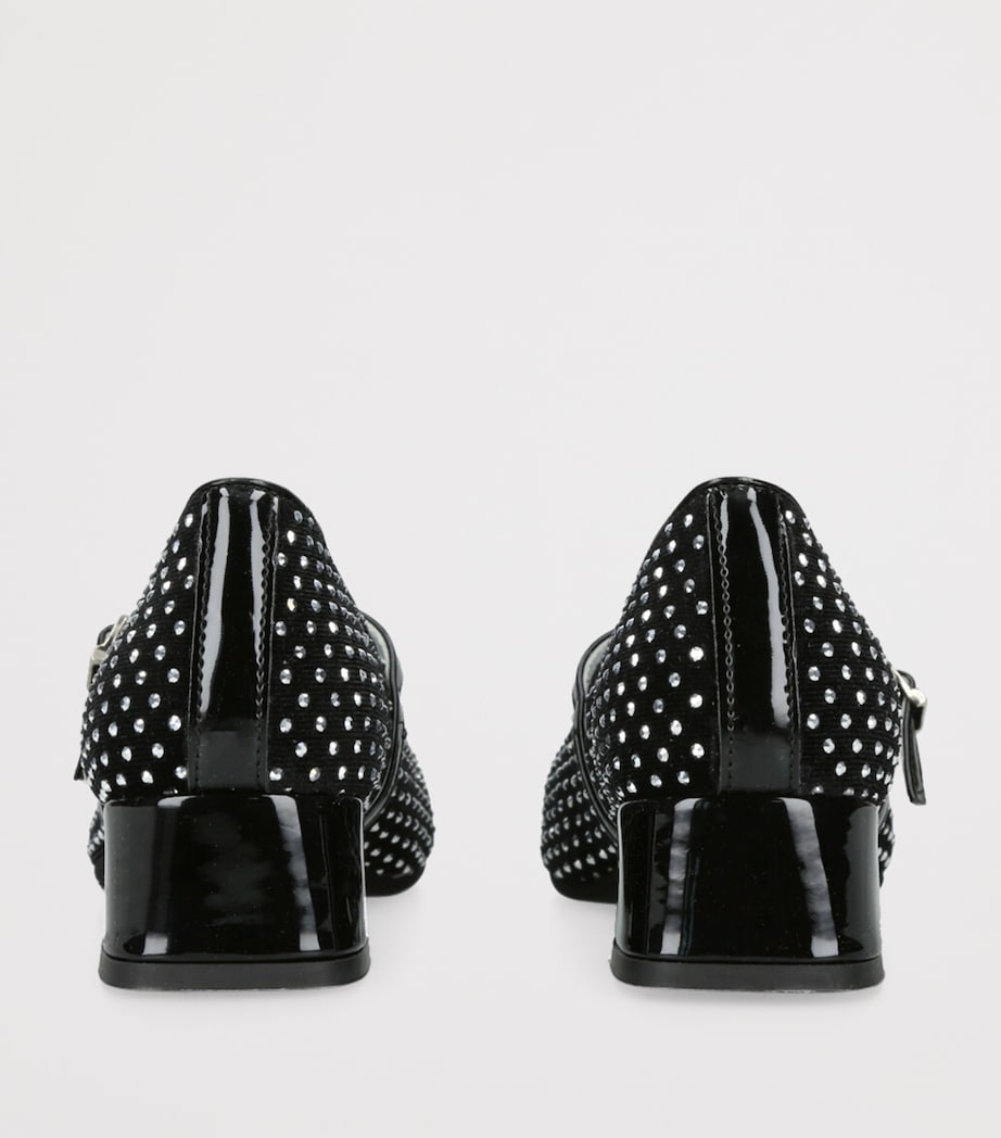 Embellished-Velvet Dorothy Mary Janes BLACK Image 2
