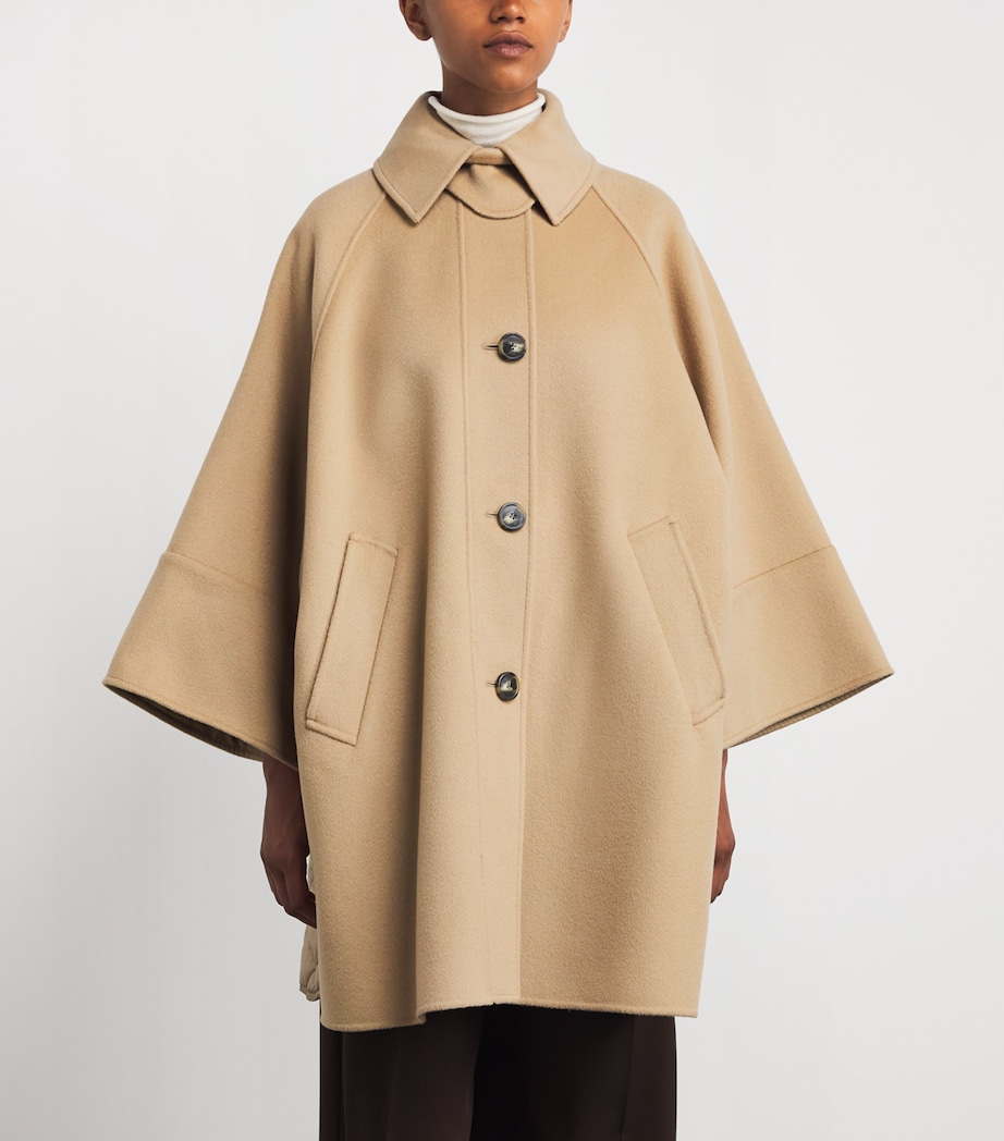 Wool-Blend Quilted Dolman Coat CAMEL Image 3