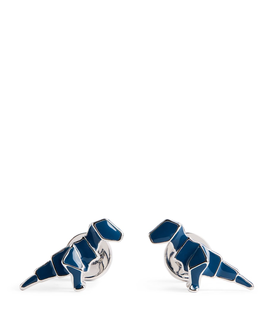 Origami Dinosaur Cufflinks BLUE Image 1