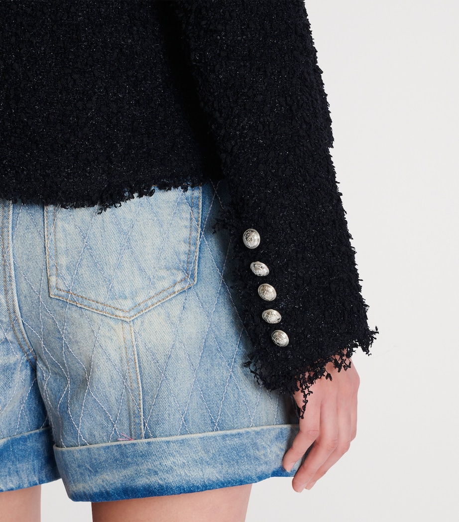 Tweed Raw-Hem Jacket 0PA NOIR Image 8