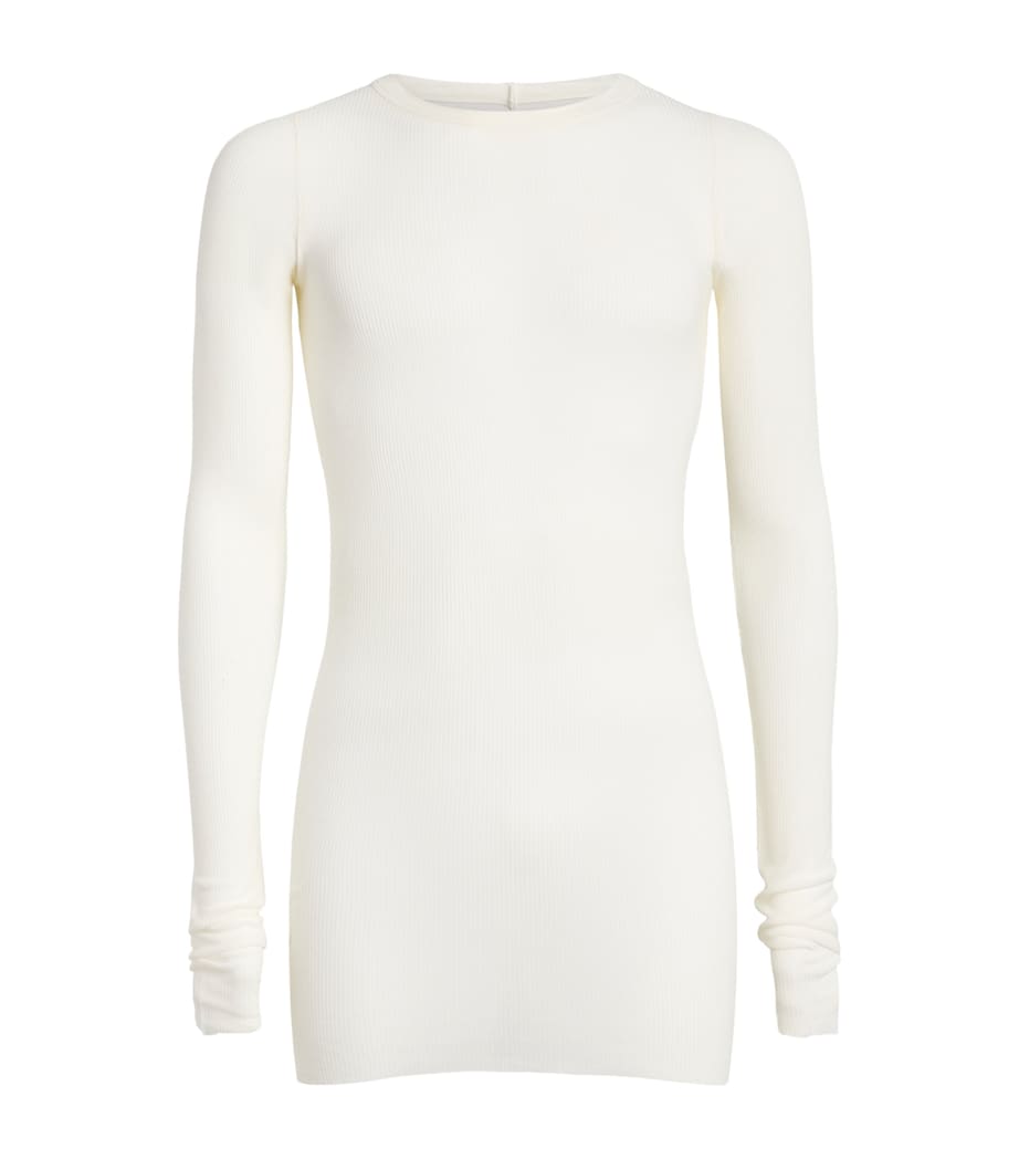 Rick Owens Mens Rib LS Long-Sleeve T-Shirt Milk Image 1