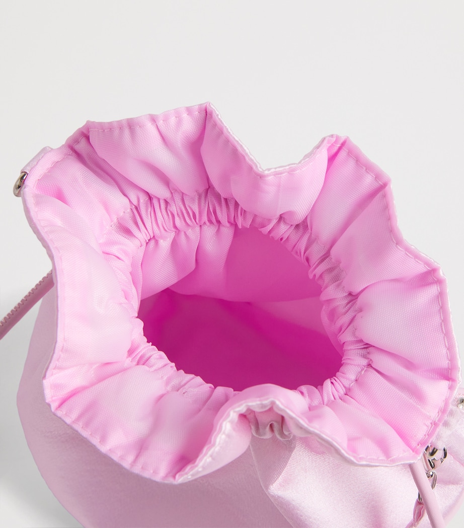 Monnalisa Floral Print Bucket Bag Antique Pink Image 3