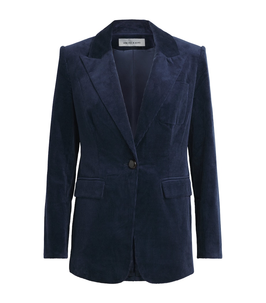 Veronica Beard Womens Corduroy Livvy Dickey Blazer Heritage Navy Image 1