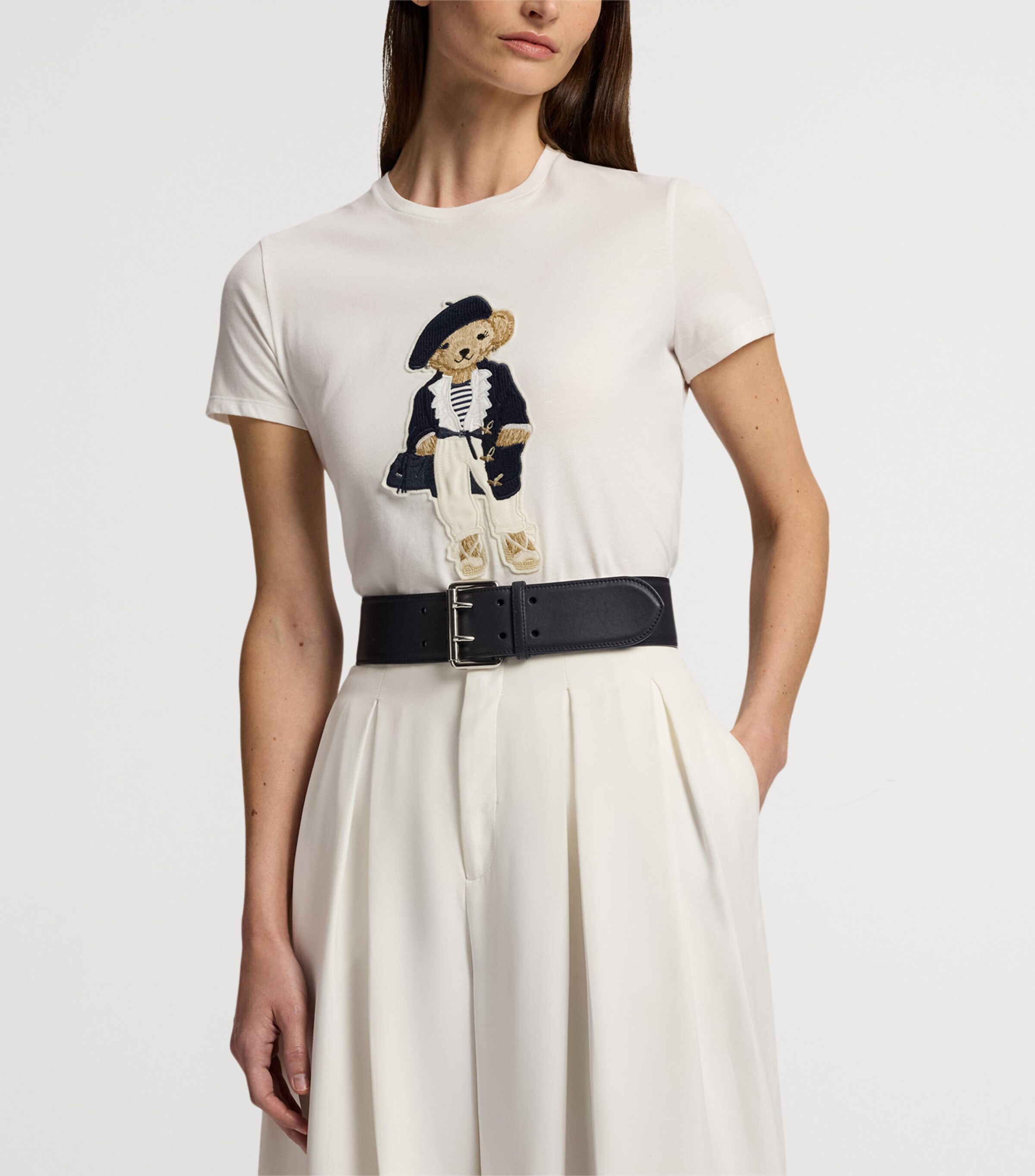 Cotton Polo Bear T-Shirt NATURAL-101 Image 9