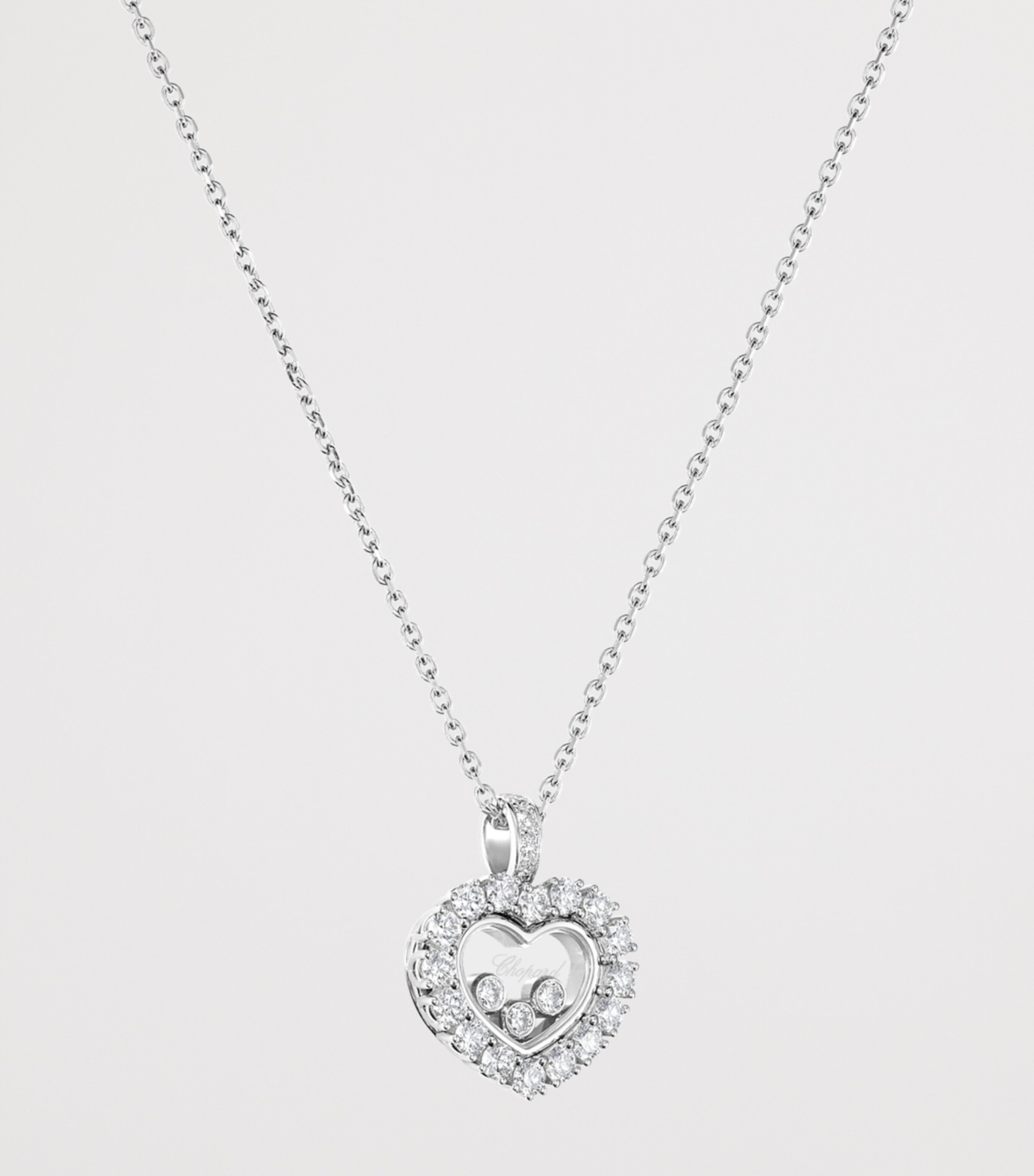 White Gold and Diamond Happy Diamonds Icons Joaillerie Pendant Necklace 18K WHITE GOLD Image 3
