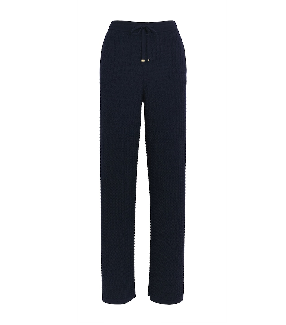 Eleventy Womens Wool Knitted Trousers Blu Image 1