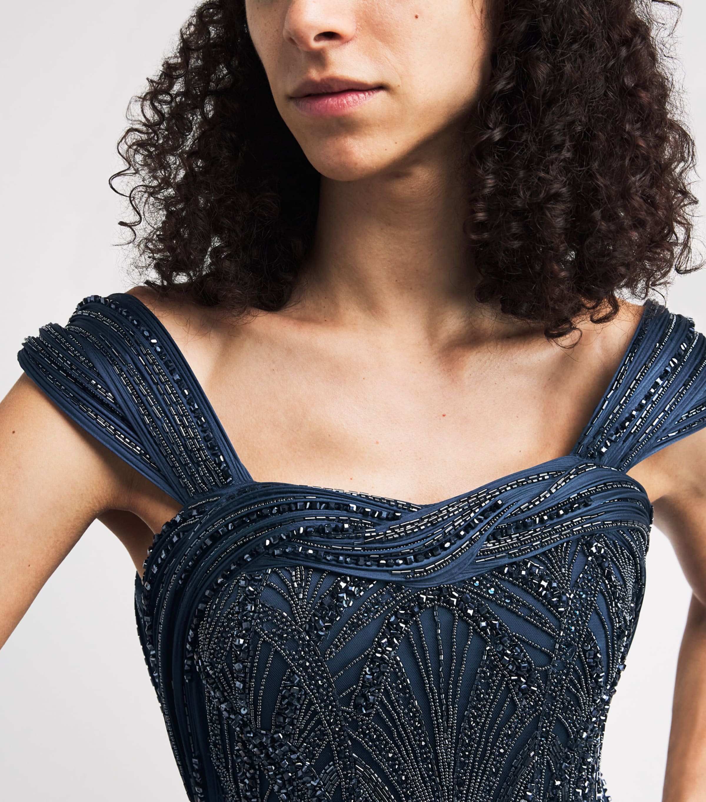 Embellished Orbit Sculpt Gown NIGHT BLUE Image 4