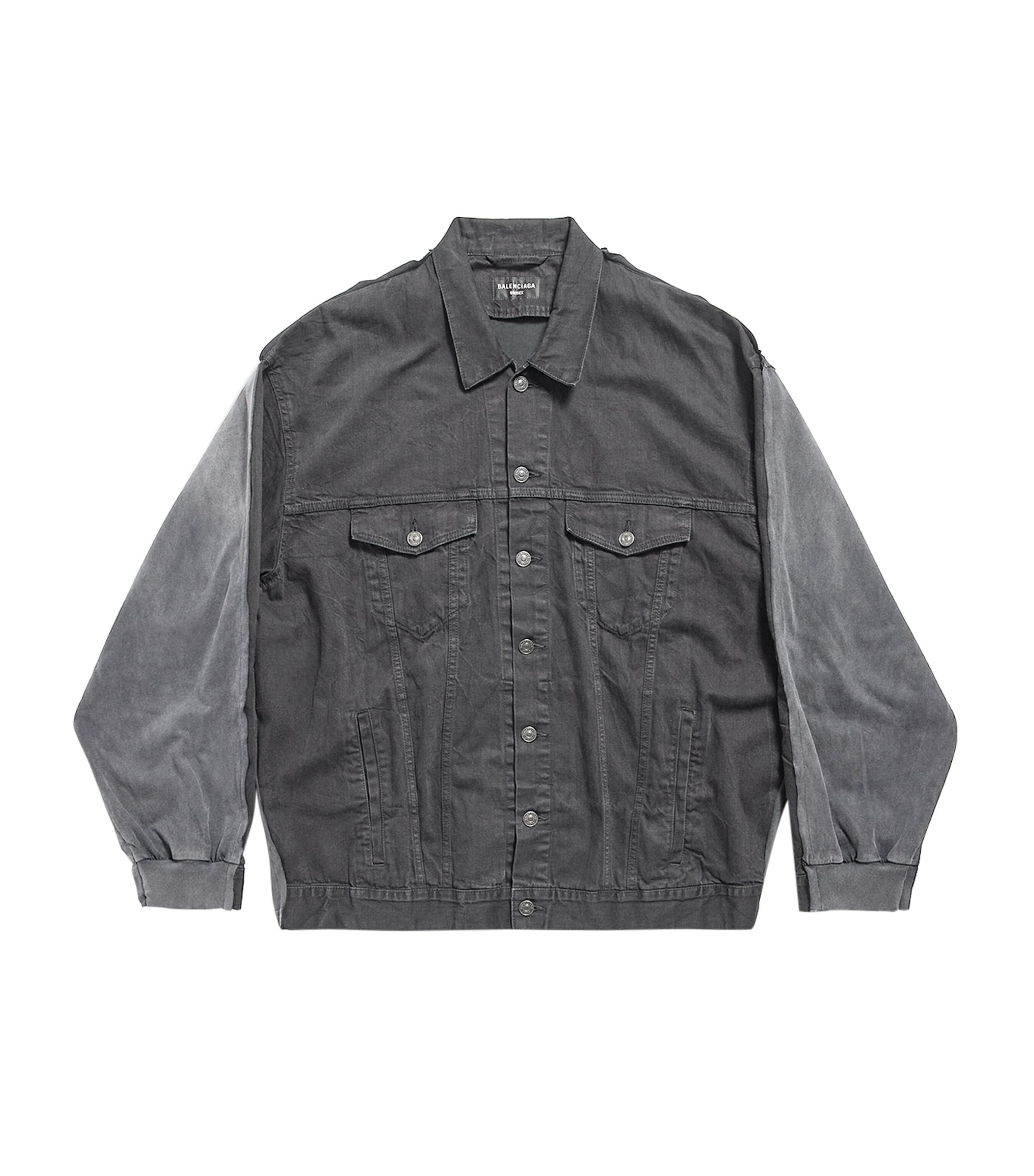 Balenciaga Mens Denim Oversized Hybrid Jacket Image 1