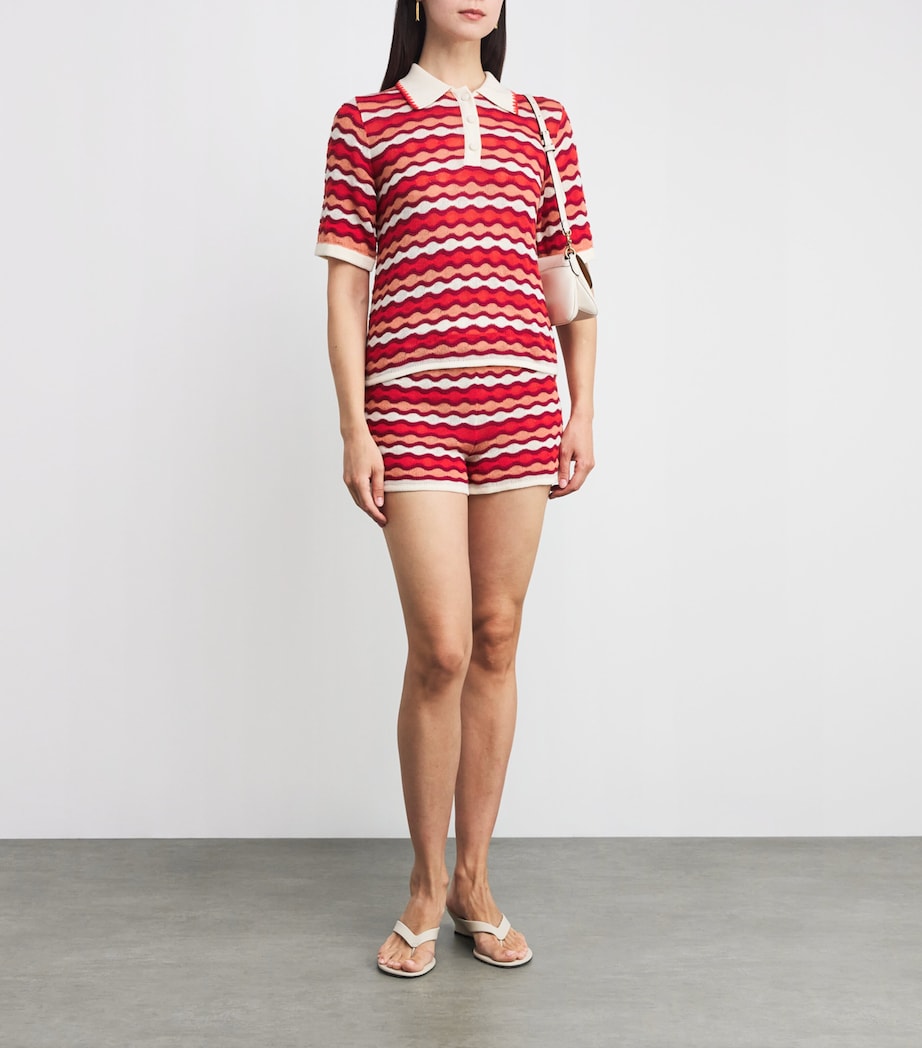 Organic Cotton Crochet Mullu Shorts TANGERINE/PEACH/IVOR Image 2