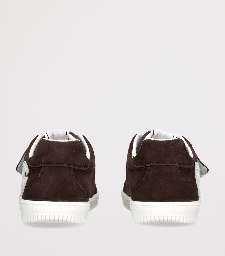 Dolce&Gabbana Kids Suede Logo Sneakers Dark Brown Image 4