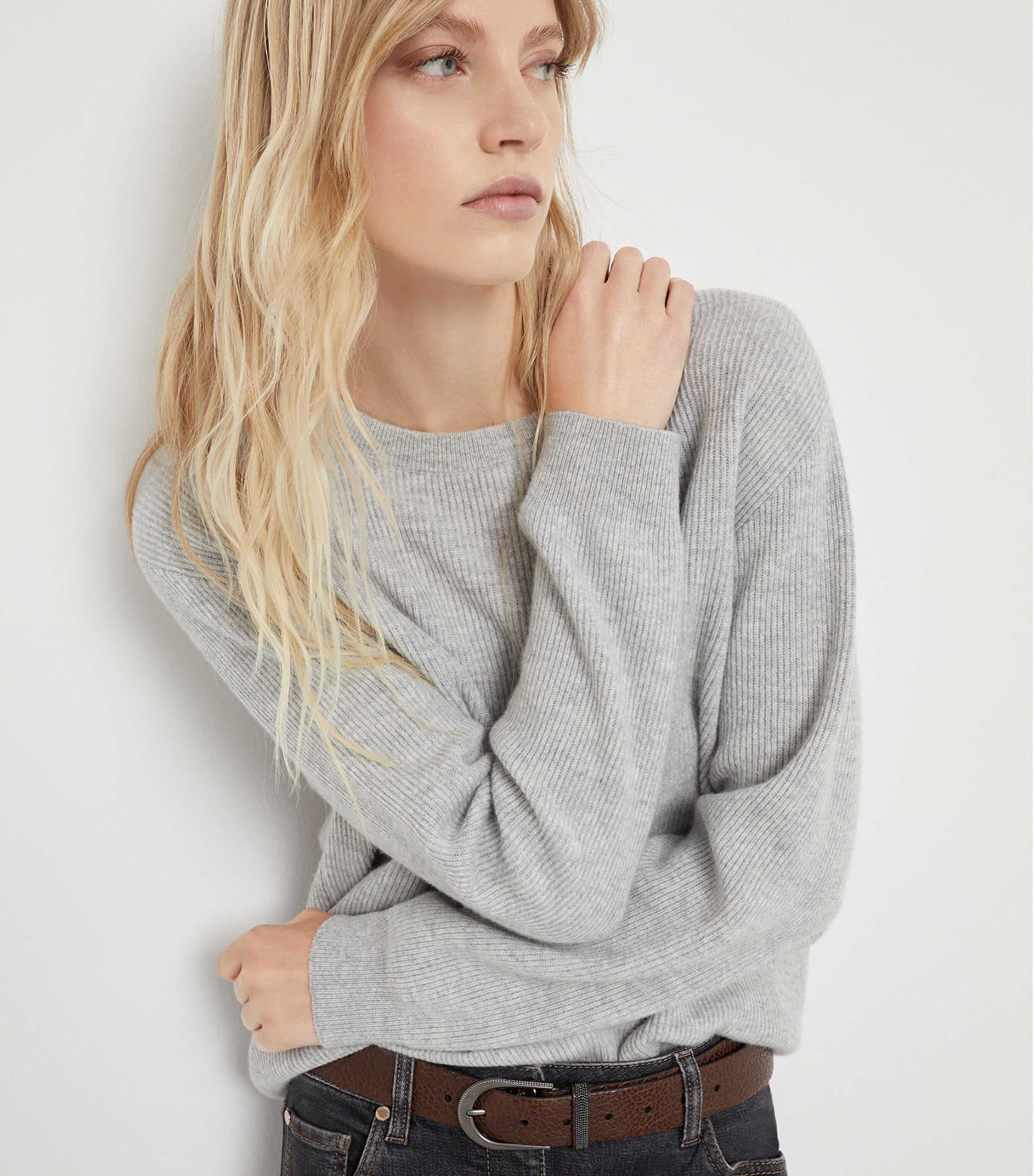 Cashmere Monili-Trim Sweater C072 Image 5