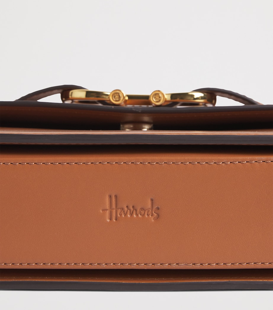 Harrods Leather Snaffle Cross-Body Bag Tan Image 5