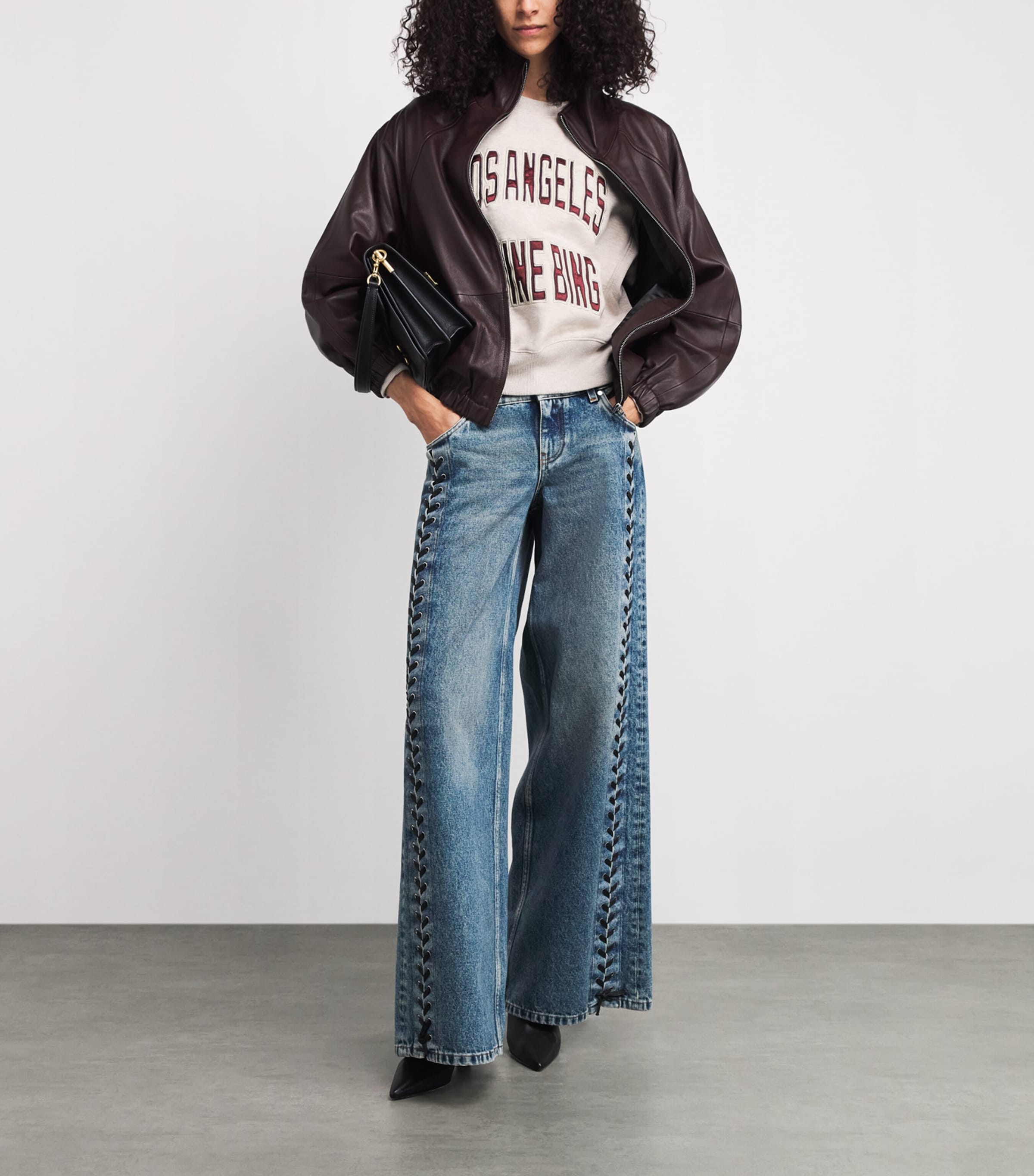 Harry Shrunken Sweatshirt  OATMEAL MELANGE Image 2