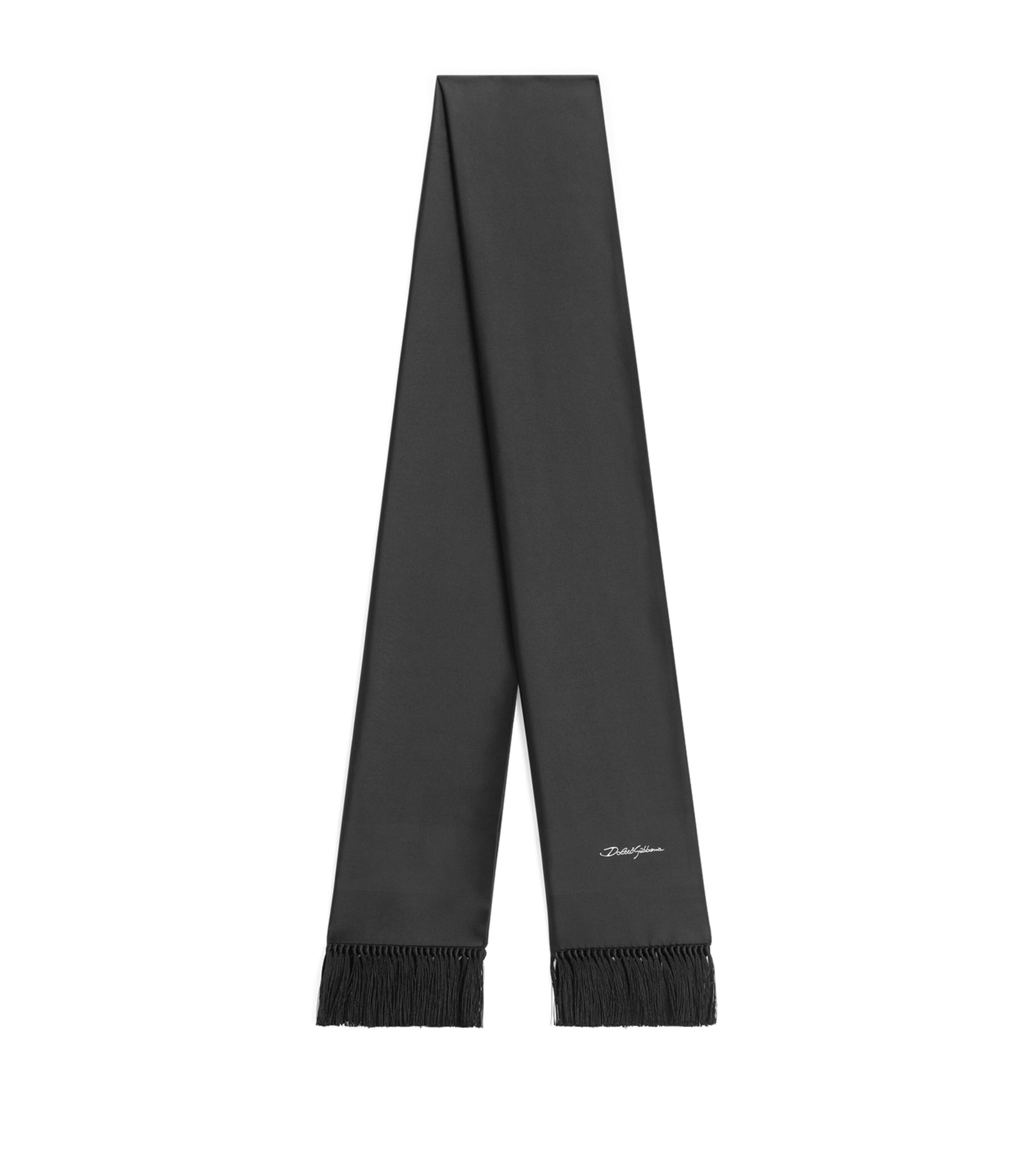 Silk Logo Scarf N0000-BLACK Image 1