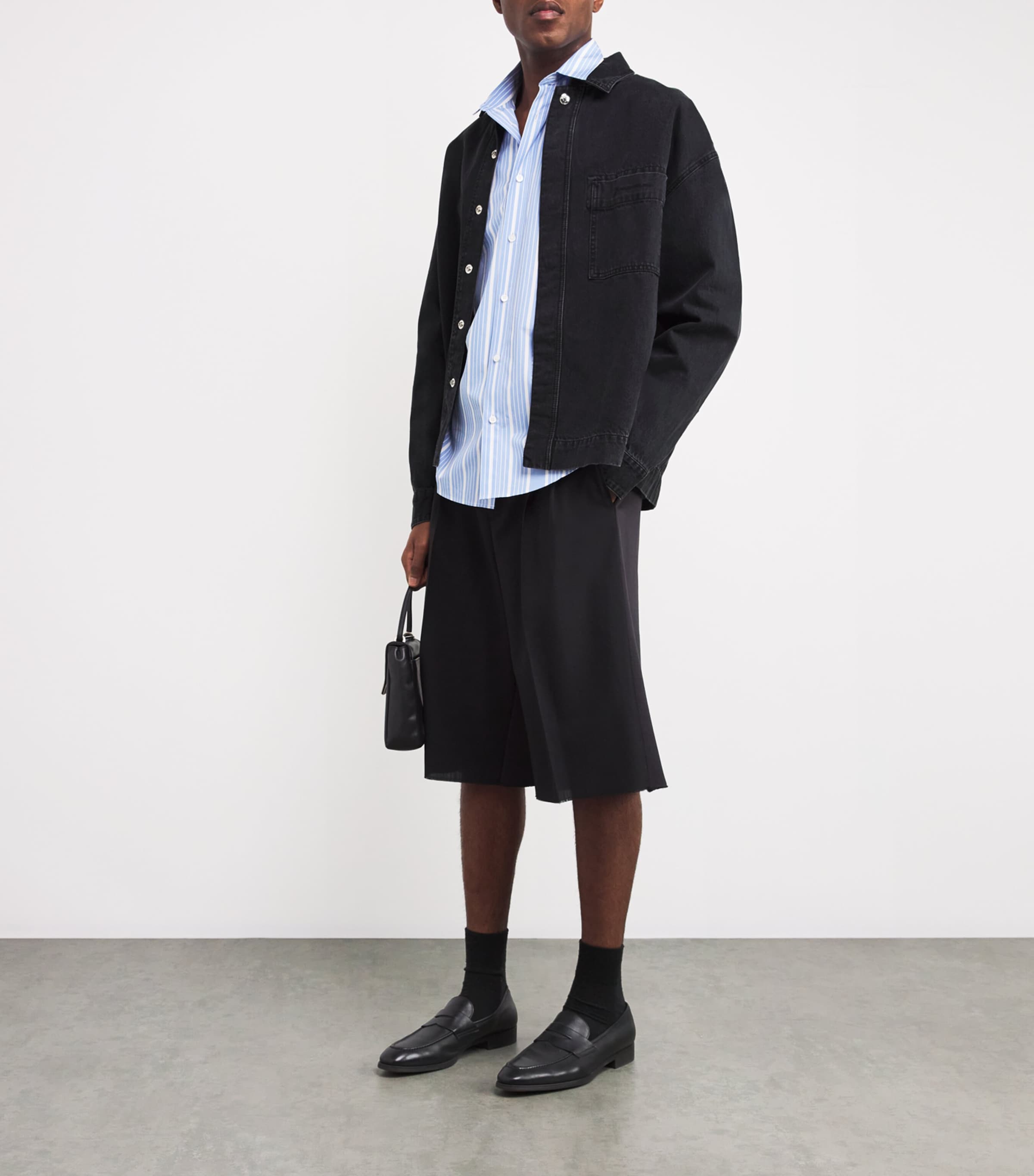 Jacquemus Mens Denim Shirt Jacket Black Image 2