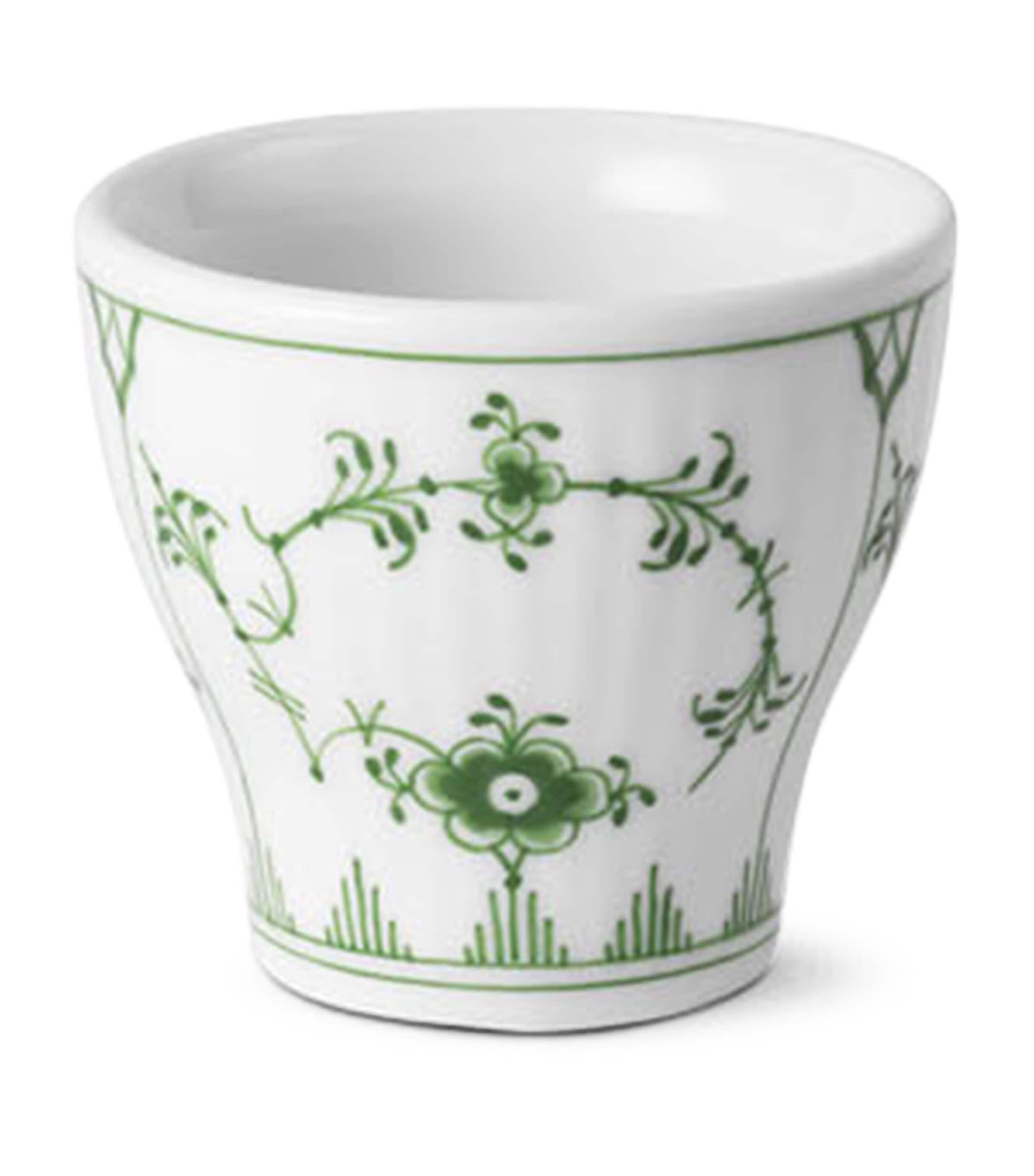 Royal Copenhagen Porcelain Green Fluted Plain Egg Cup Green Image 1