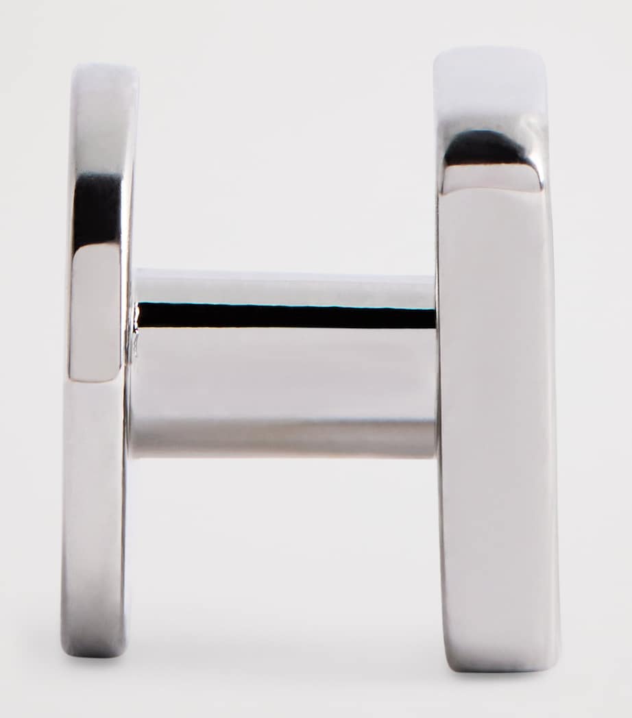 Rhodium-Plated Celtic Onyx Cufflinks Set ONYX Image 4