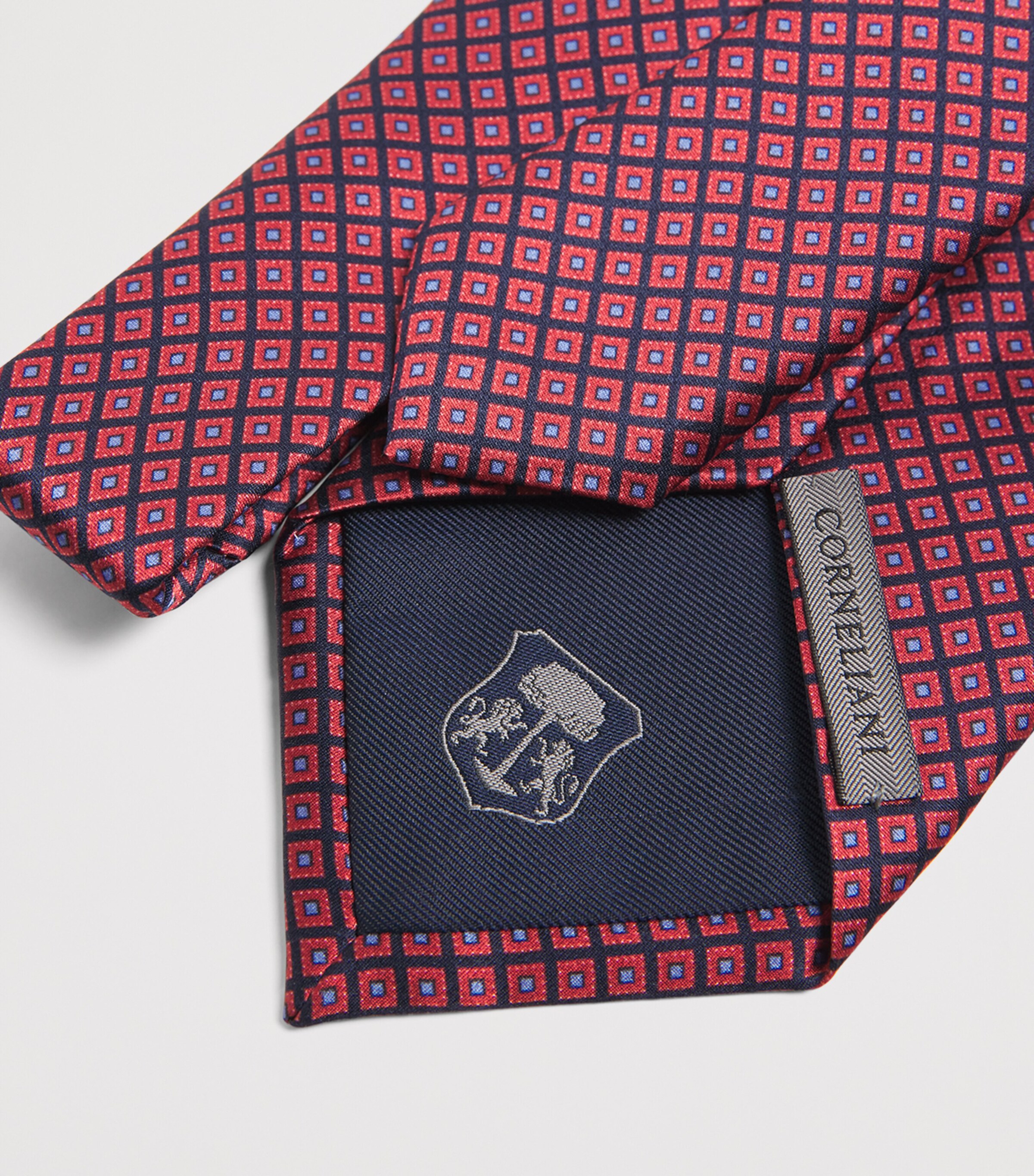 Silk Patterned Tie 040 DARK BORDEAUX Image 3