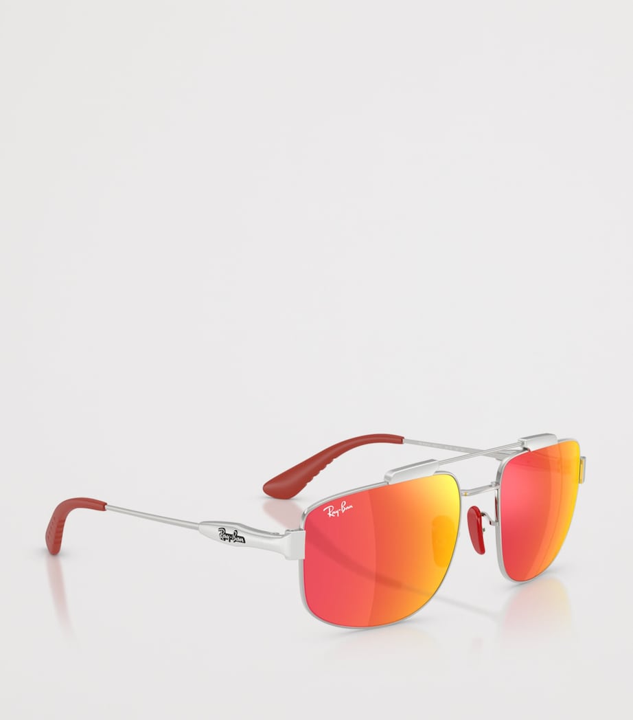 Ray-Ban Scuderia Ferrari Collection Square Sunglasses Silver Image 6