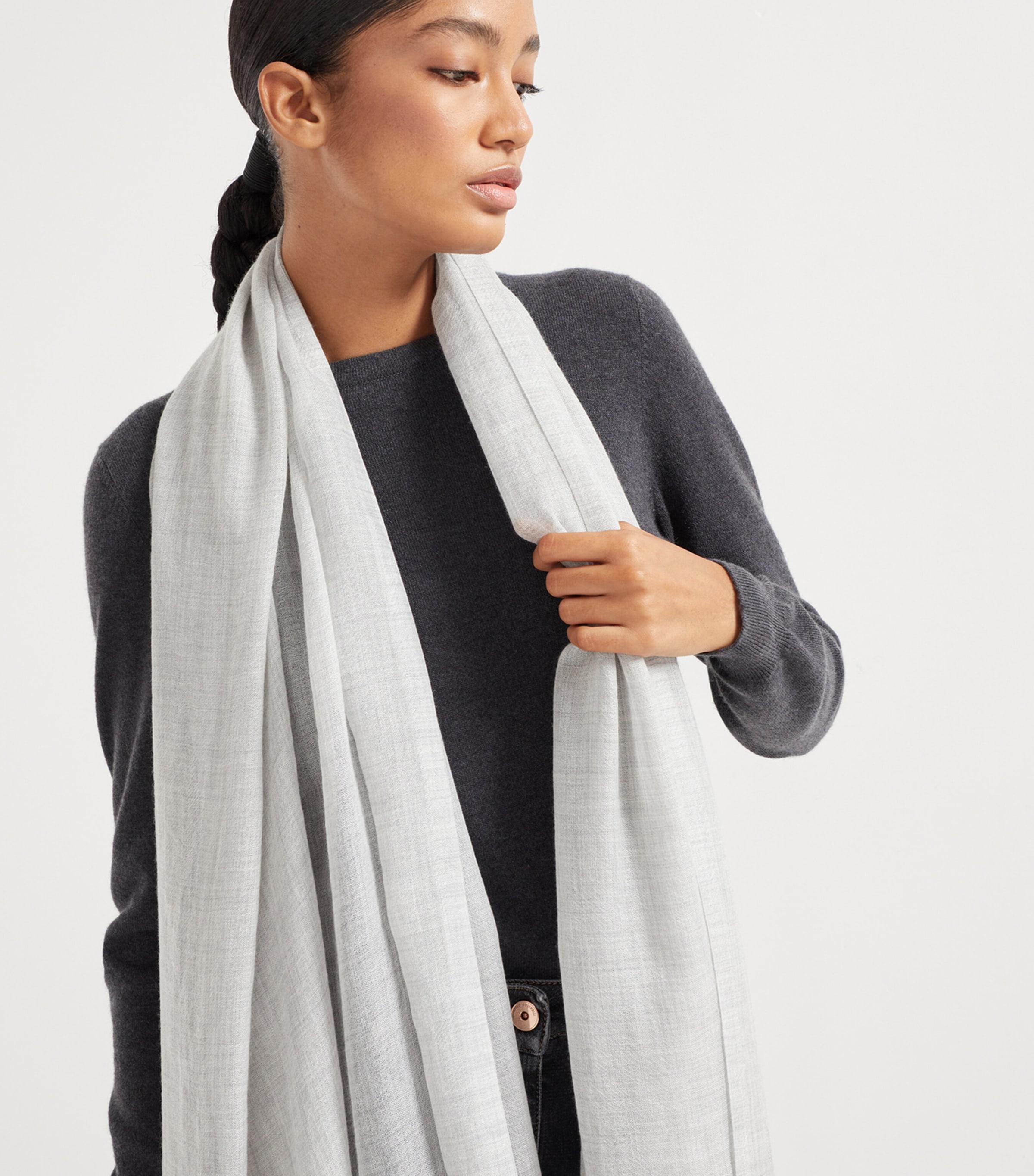 Cashmere-Silk Scarf C072 Image 4