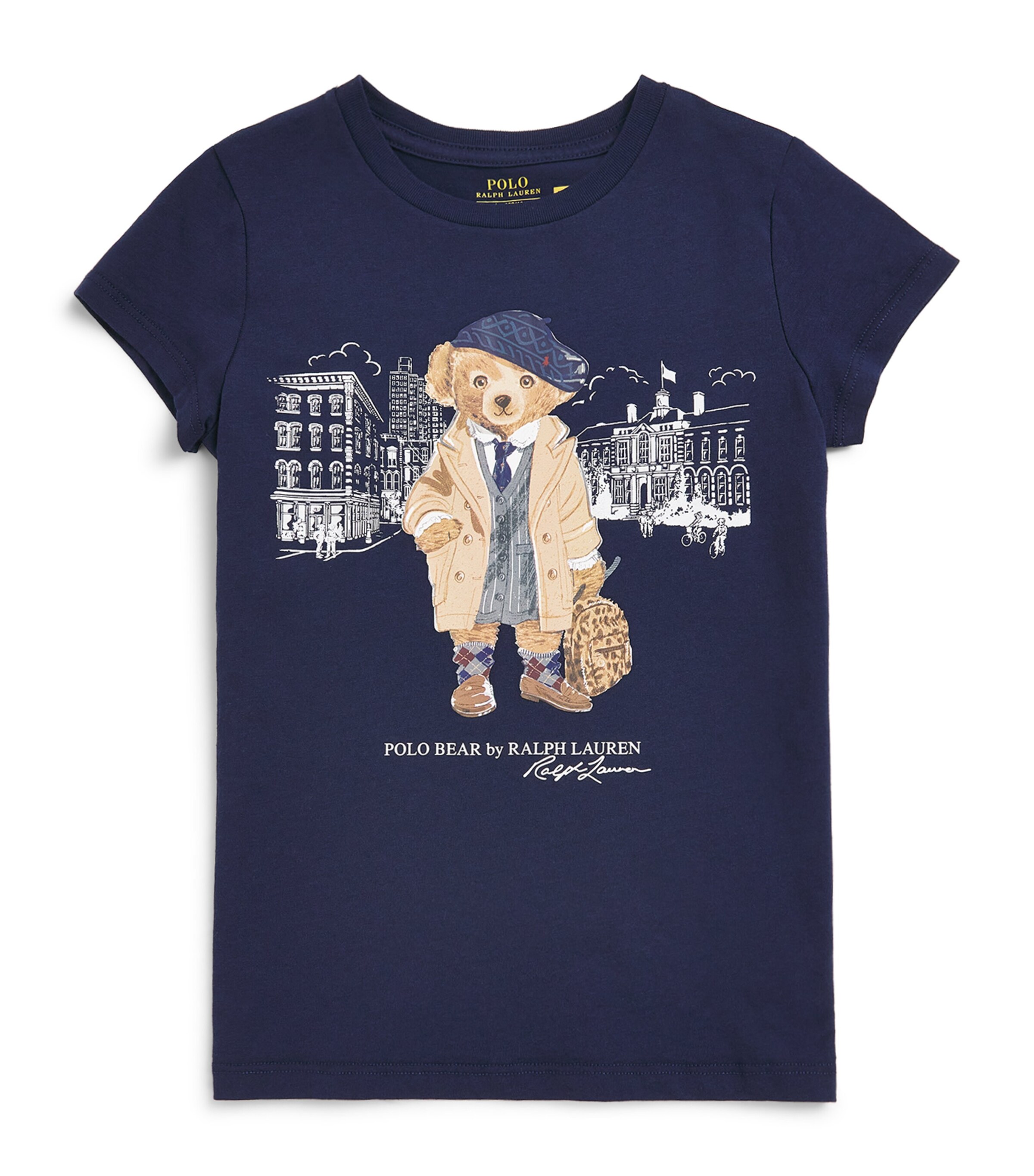 Ralph Lauren Kids Landscape Bear Graphic T-Shirt (2-7 Years) | Girls Clothing | Tops & T-shirts | Designers | Polo Ralph Lauren | Ralph Lauren