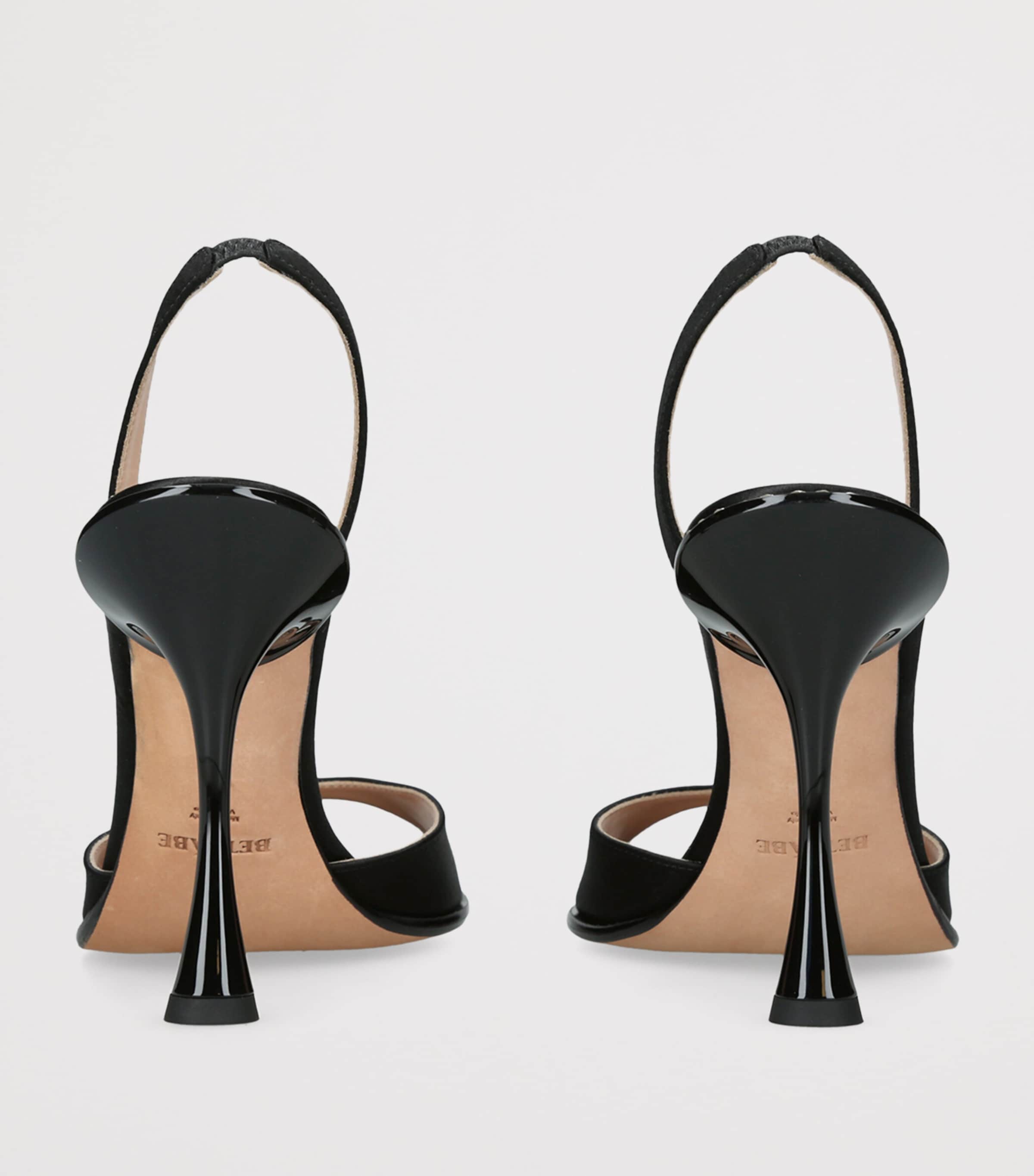 BETZÁBE Satin Slingback Sandals 100 Black Image 4