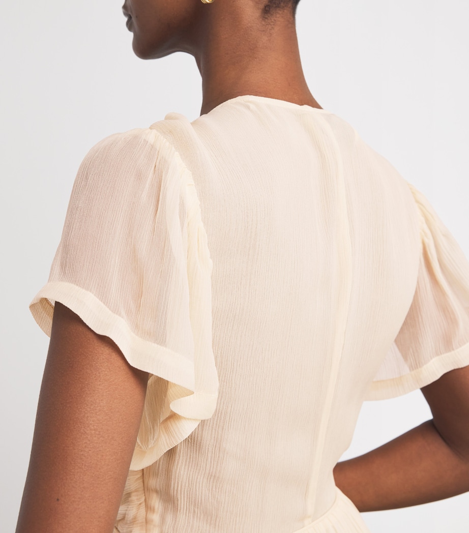 Silk Tie-Neck Agathe Maxi Dress 23EC ECRU Image 4