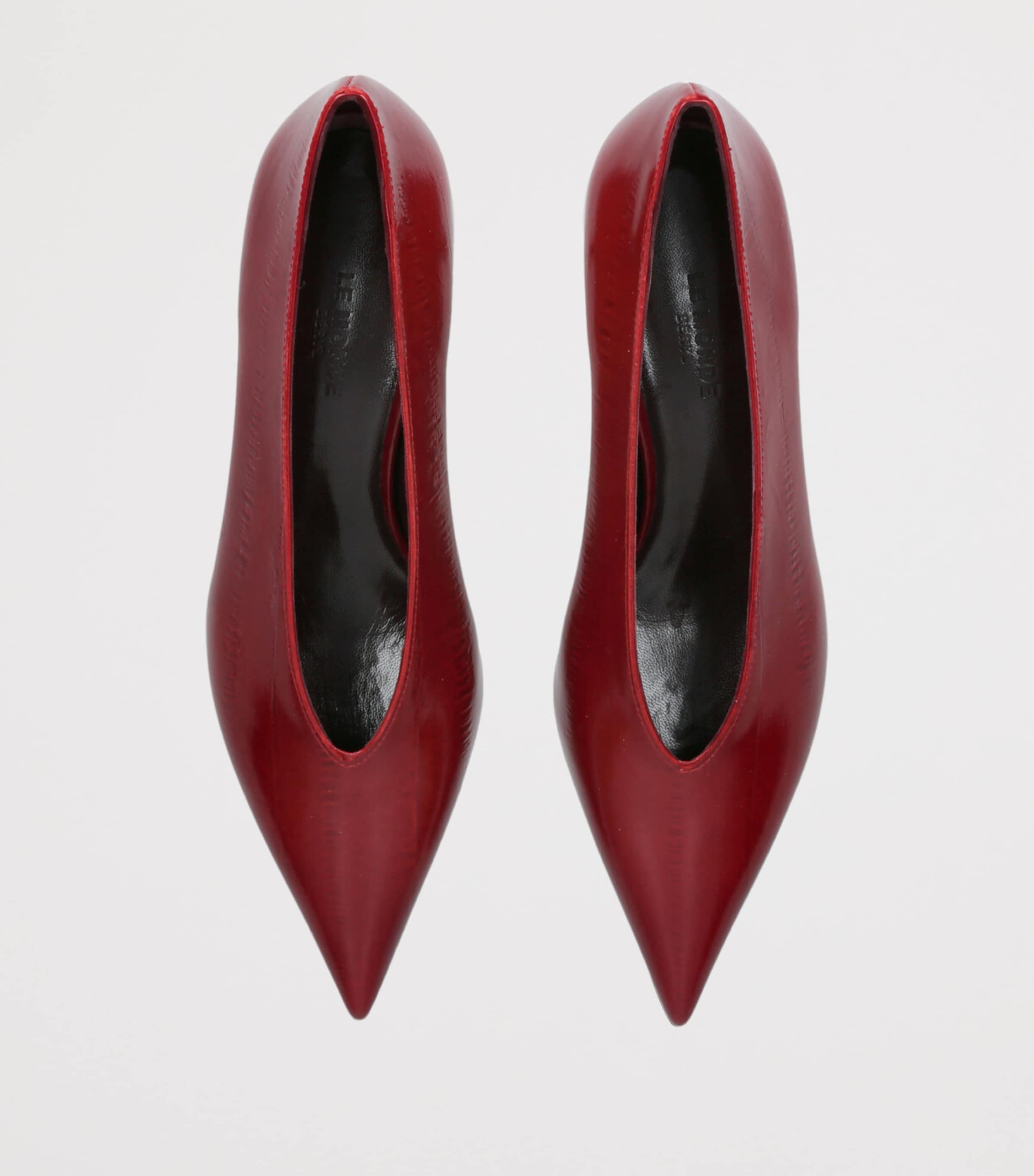 Le Monde Beryl Patent Leather Babouche Pumps 35 Red/dark Image 4