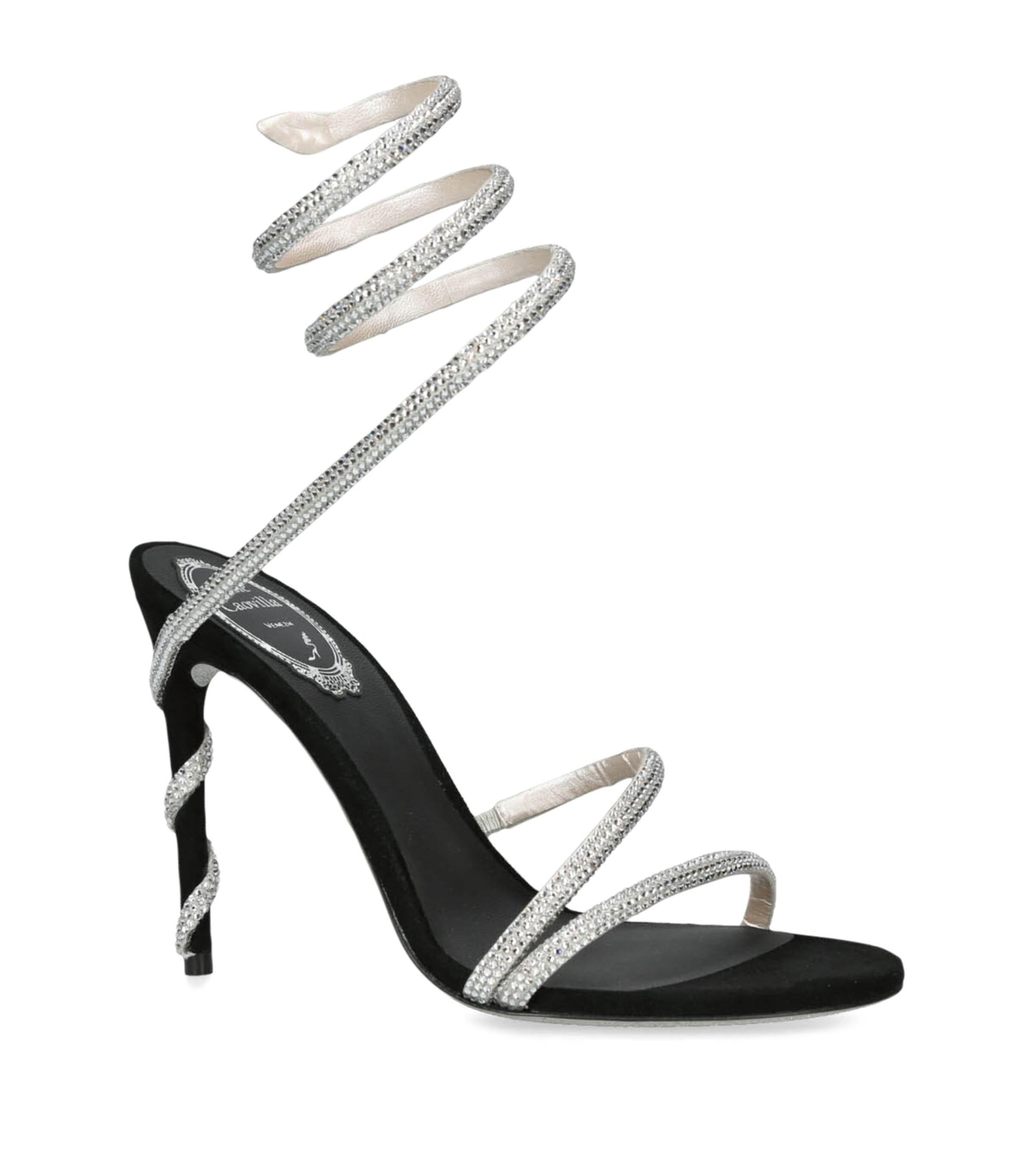 Leather Cleo Sandals 105 BLACK Image 1