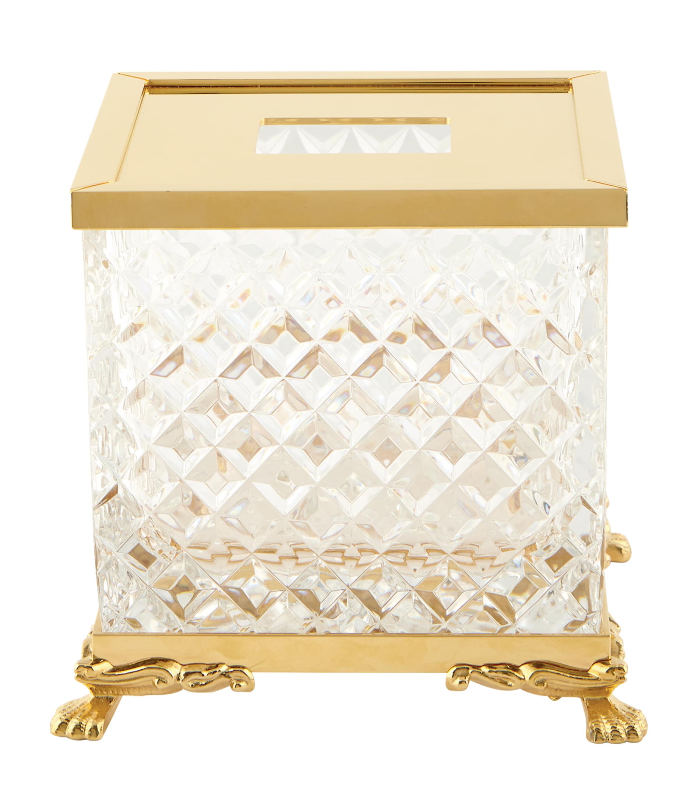 ZODIAC Lion Feet Tissue Box Gold Image 1