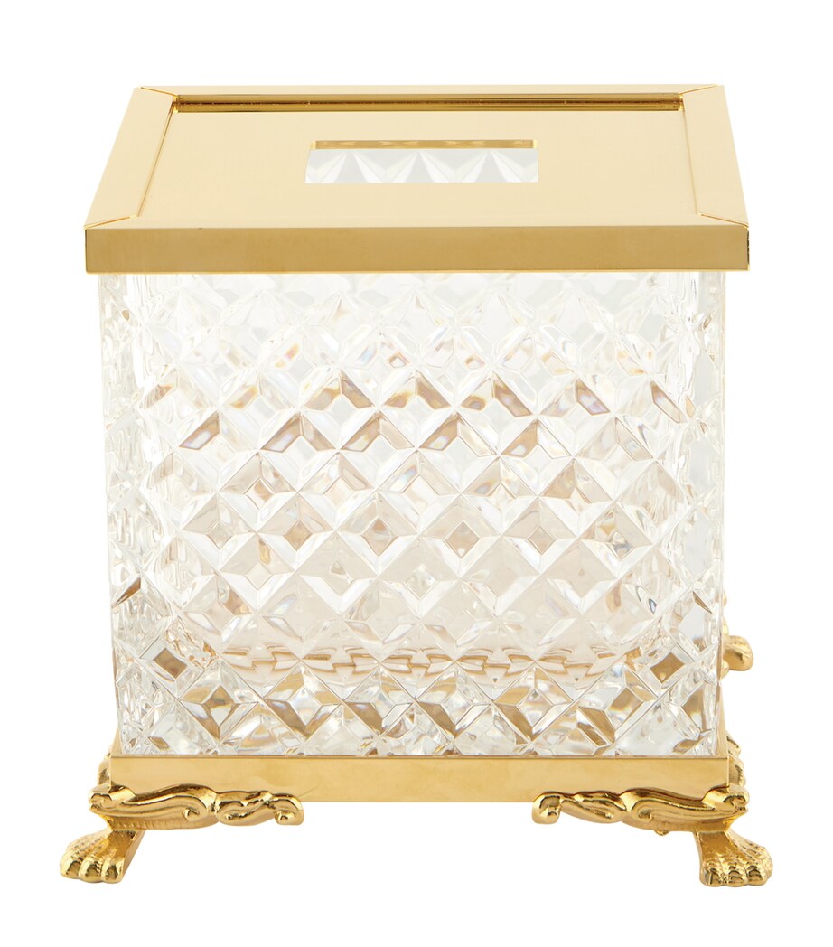 ZODIAC Lion Feet Tissue Box Gold Image 1