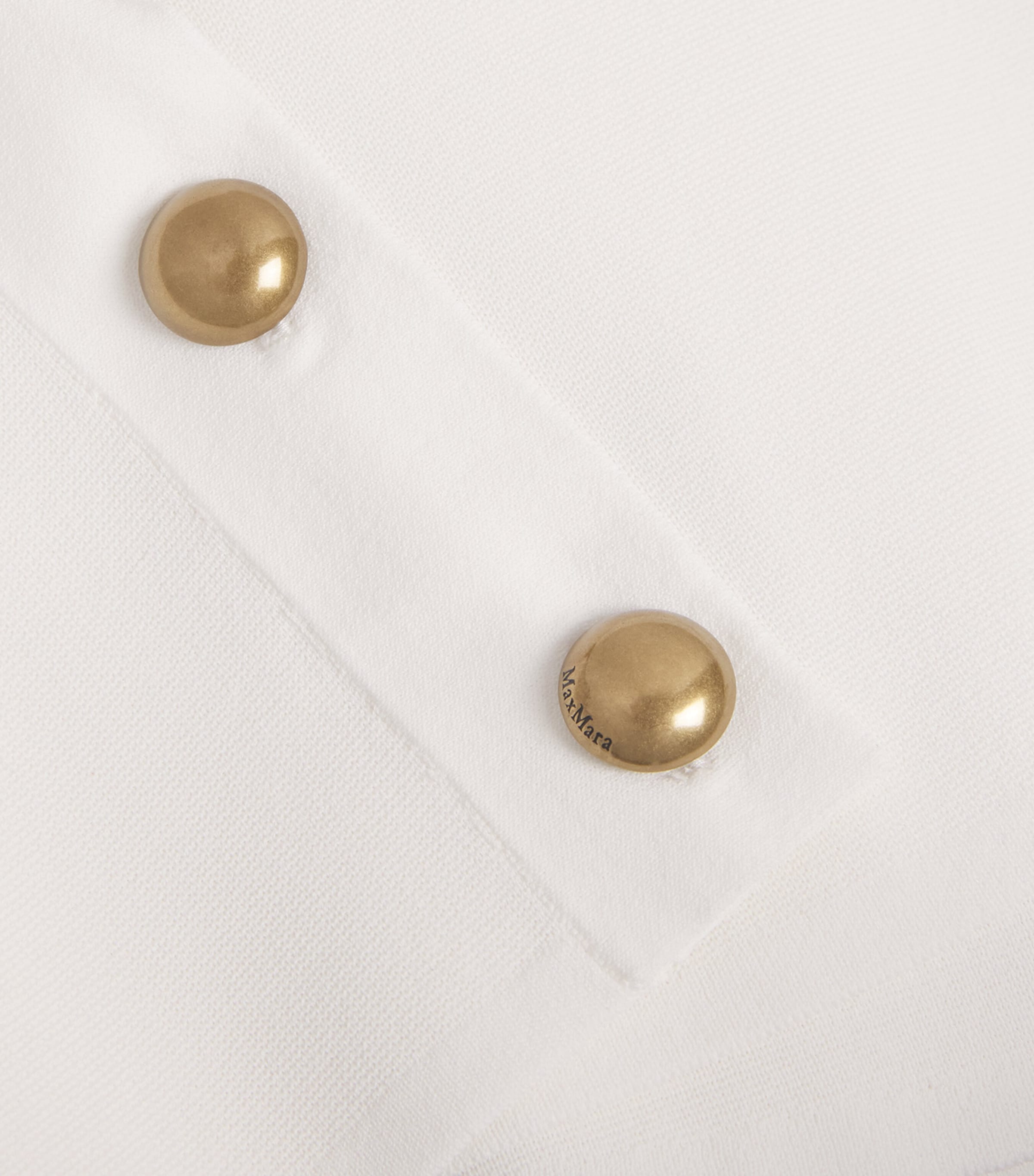 Max Mara Womens V-Neck Top White Image 6