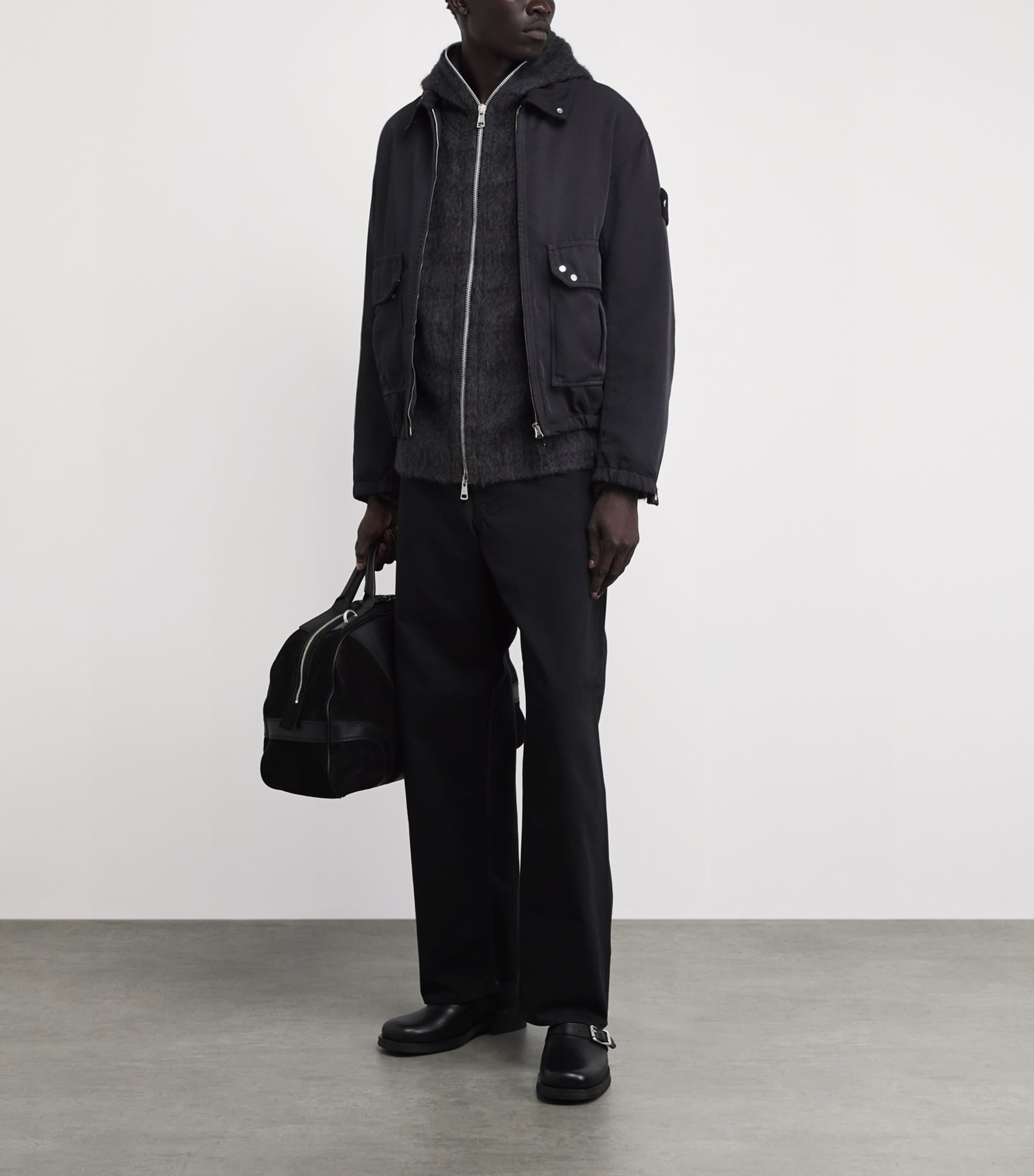Stone Island Mens Light Bull Loose-Fit Jeans Image 2