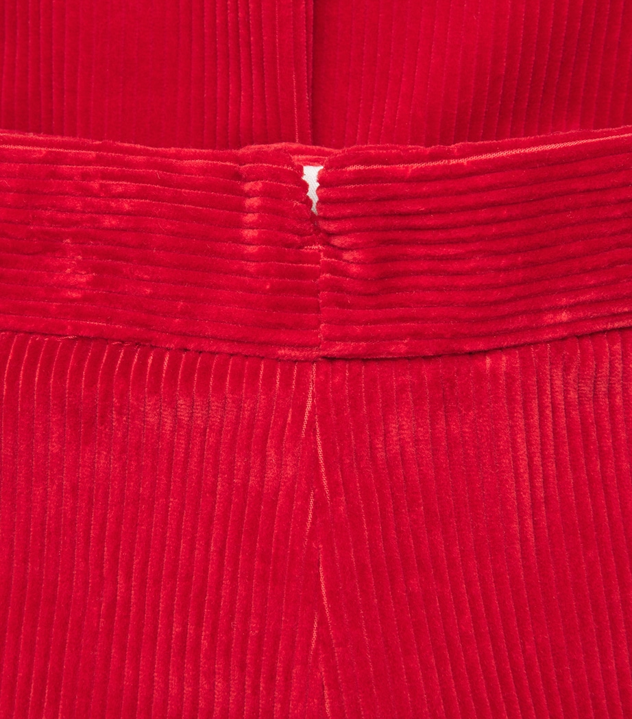 Corduroy Straight Trousers RED Image 5