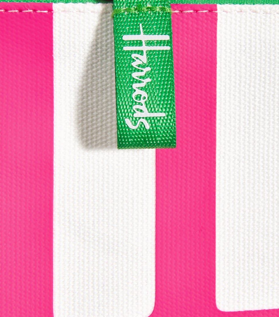 Harrods Medium Cotton Logo Pouch Ivory Image 3