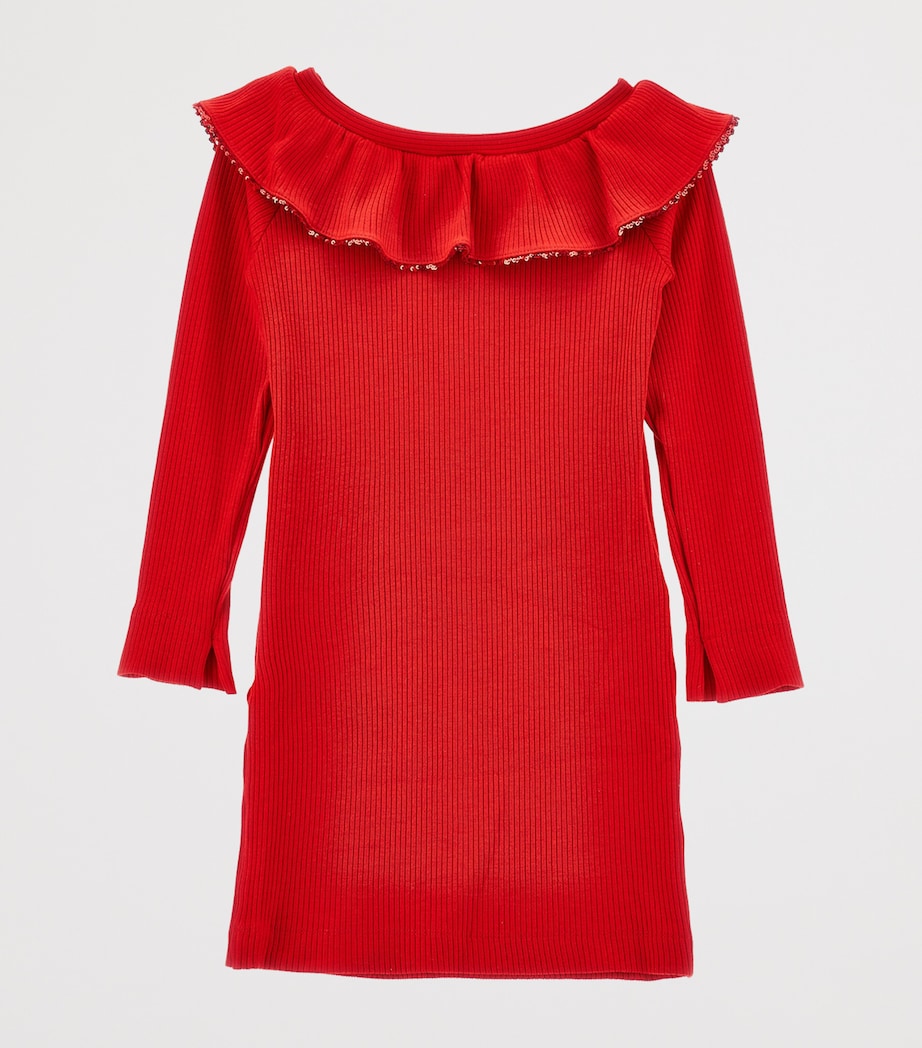 Knitted Ruffle-Trim Dress (2-12 Years) RUBINO Image 2